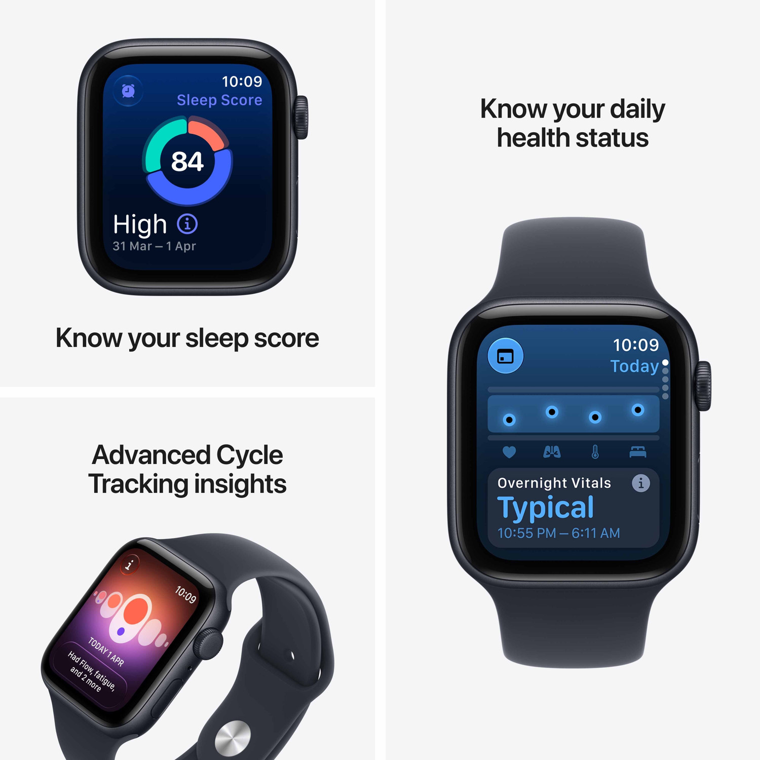 Image of Apple Watch SE 3 GPS+Cellular 44mm Aluminium Case with Navy Blue Sport Band - M /L