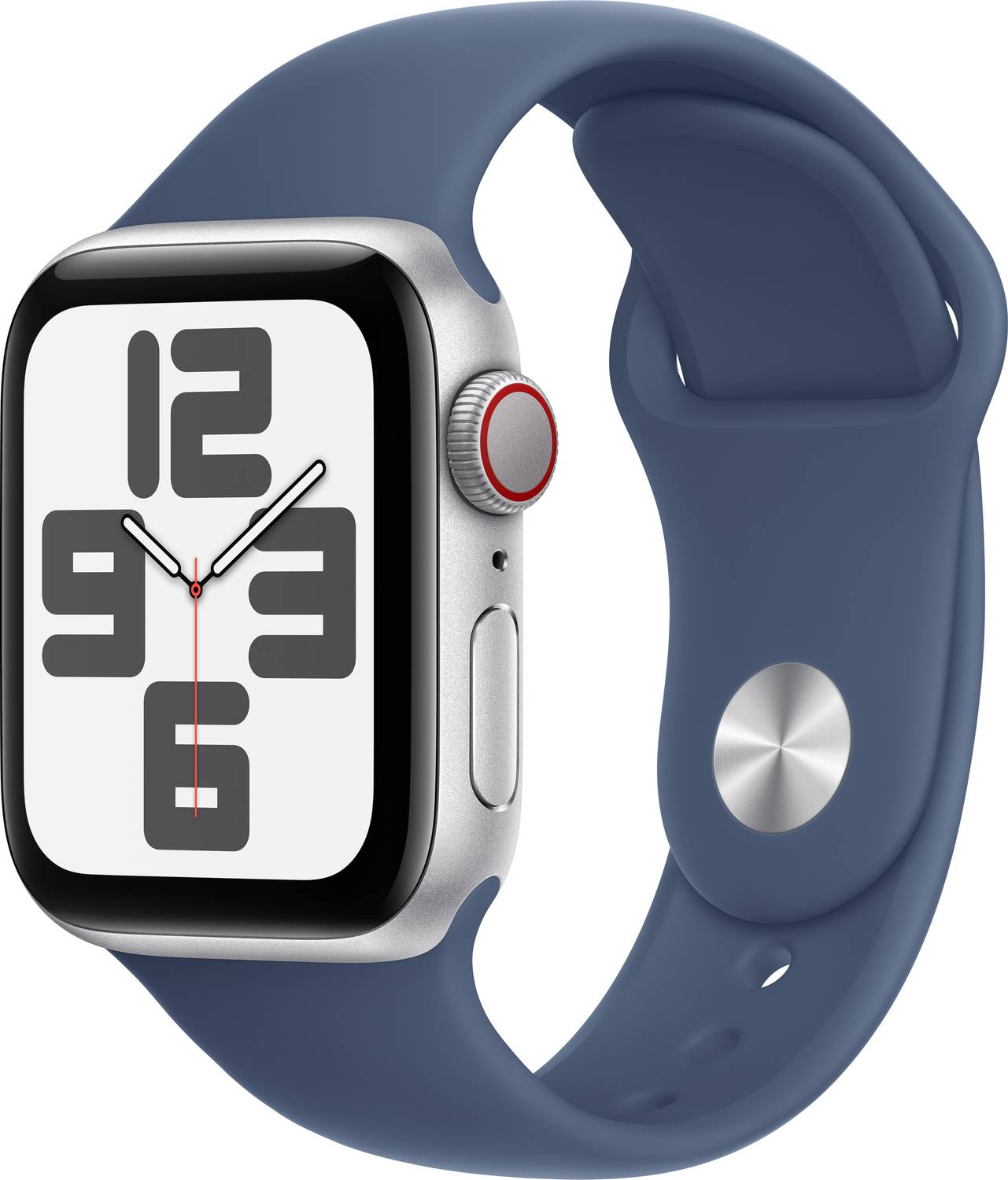 Apple Watch SE GPS + Cellular 40mm Silver Aluminium with Denim Sp