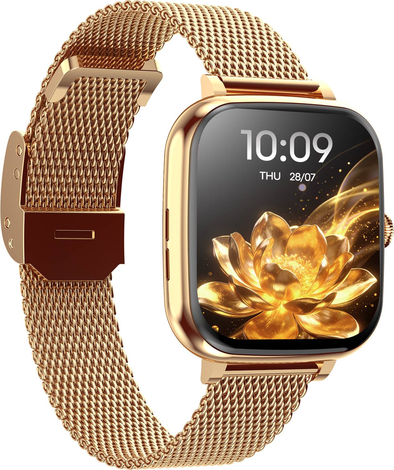 Fastrack Noir Rizz Smartwatch (Rose Gold Strap, Free Size)