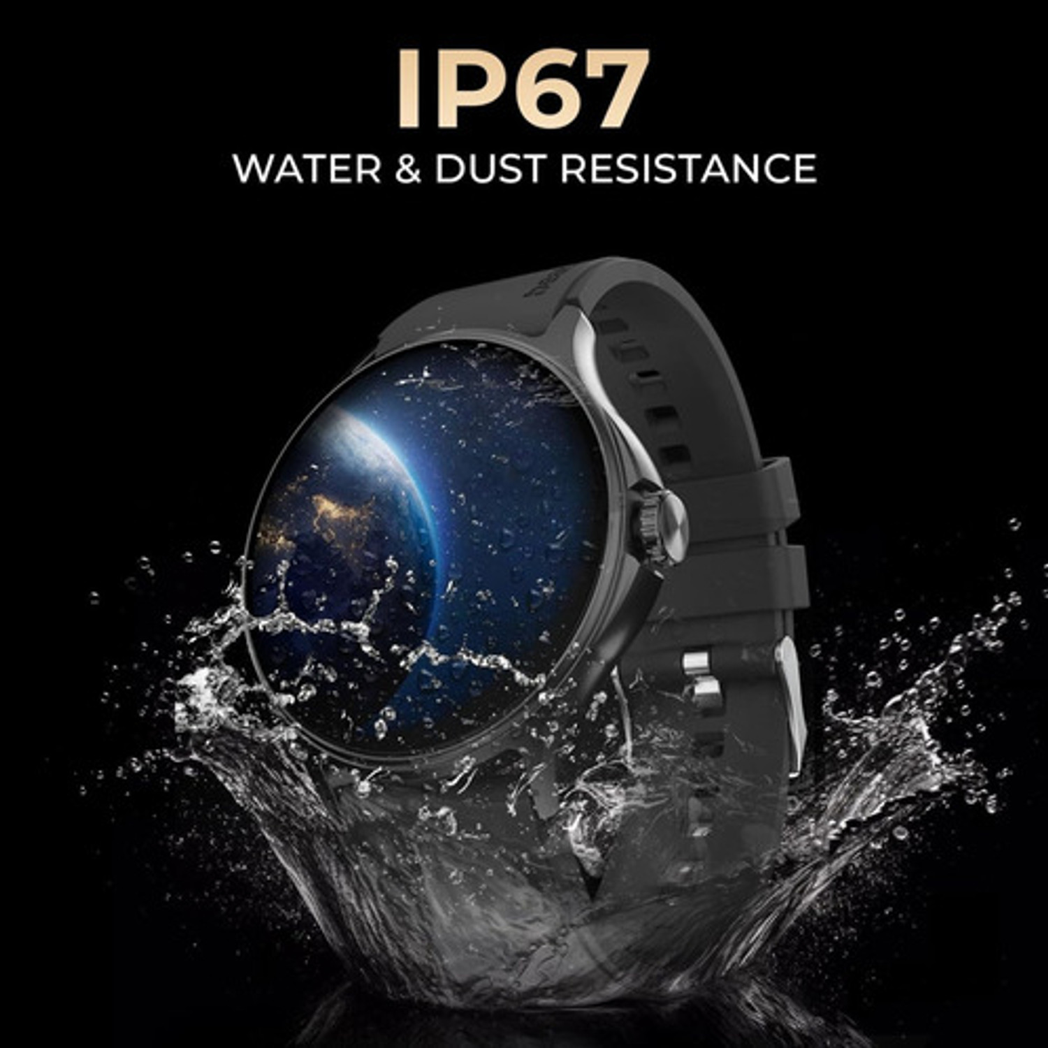Image of beatXP Sigma 1.38 inch HD Display, Bluetooth Calling, Heart Tracking & AI Voice Assistant Smartwatch (Black Strap, 1.38)