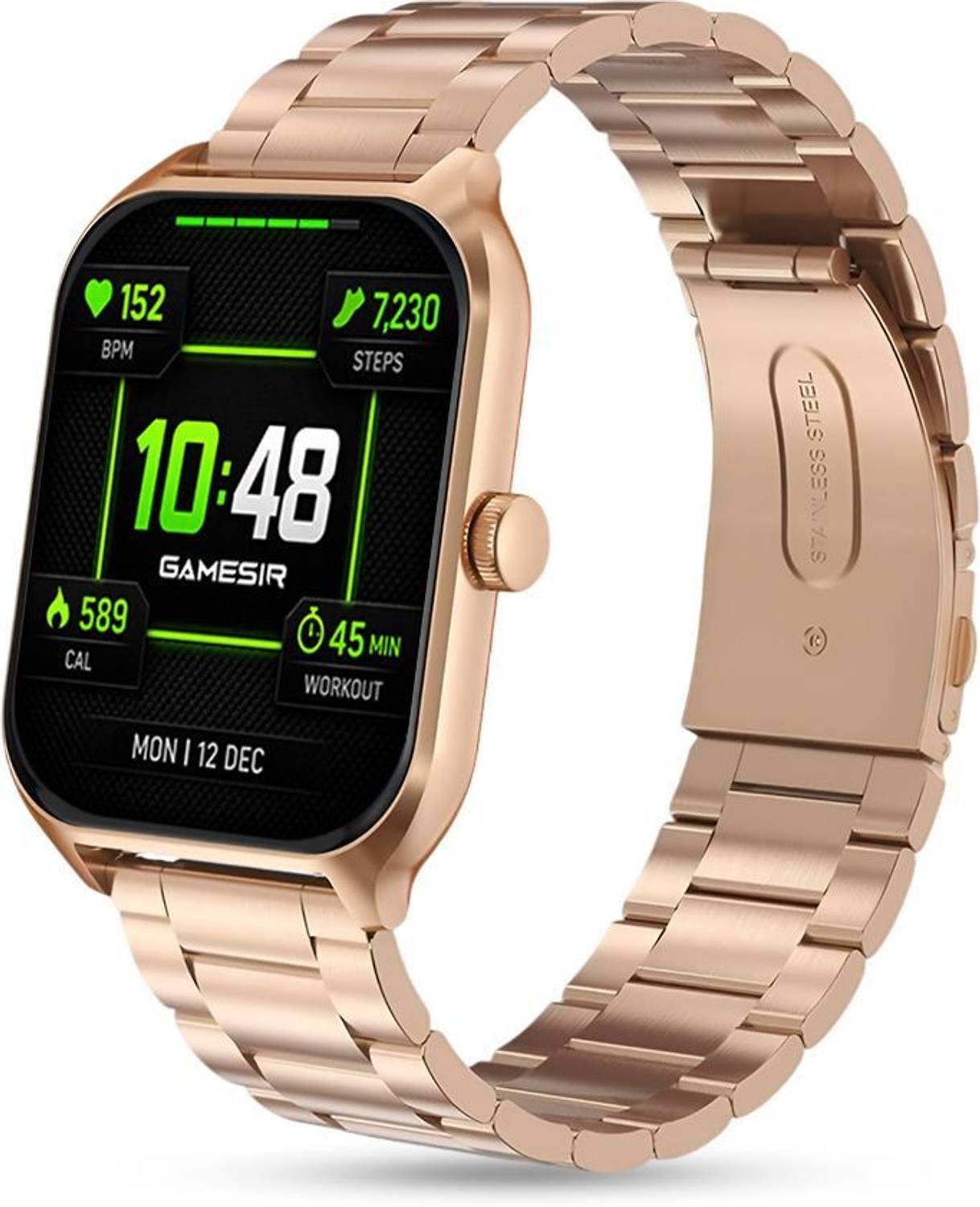 GameSir H9 AMOLED Smartwatch with BT Calling, Health Tracking & 1