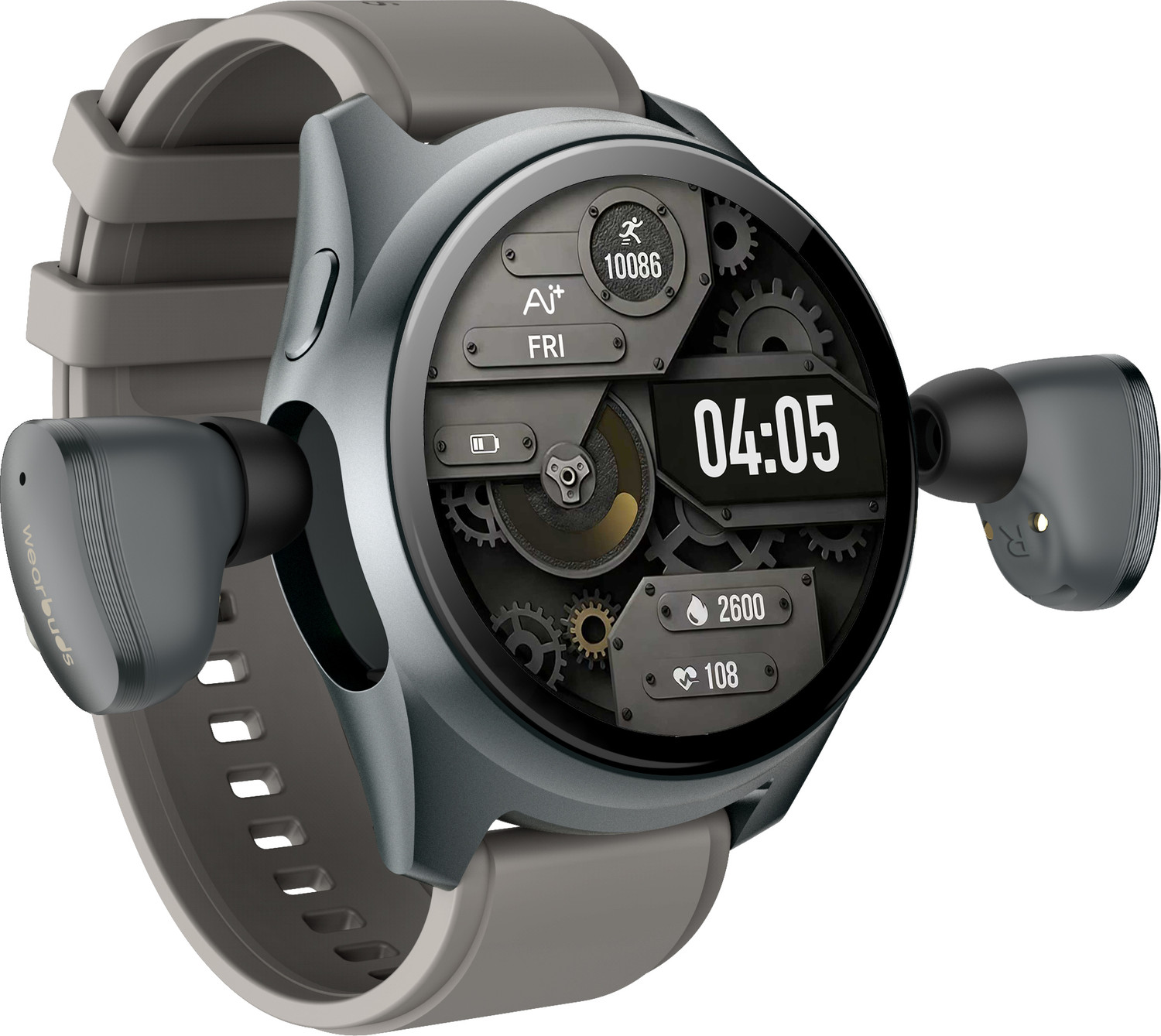 Image of Ai+ Wearbuds with Built-in TWS, ENC & Sports Modes, Health Suite Smartwatch