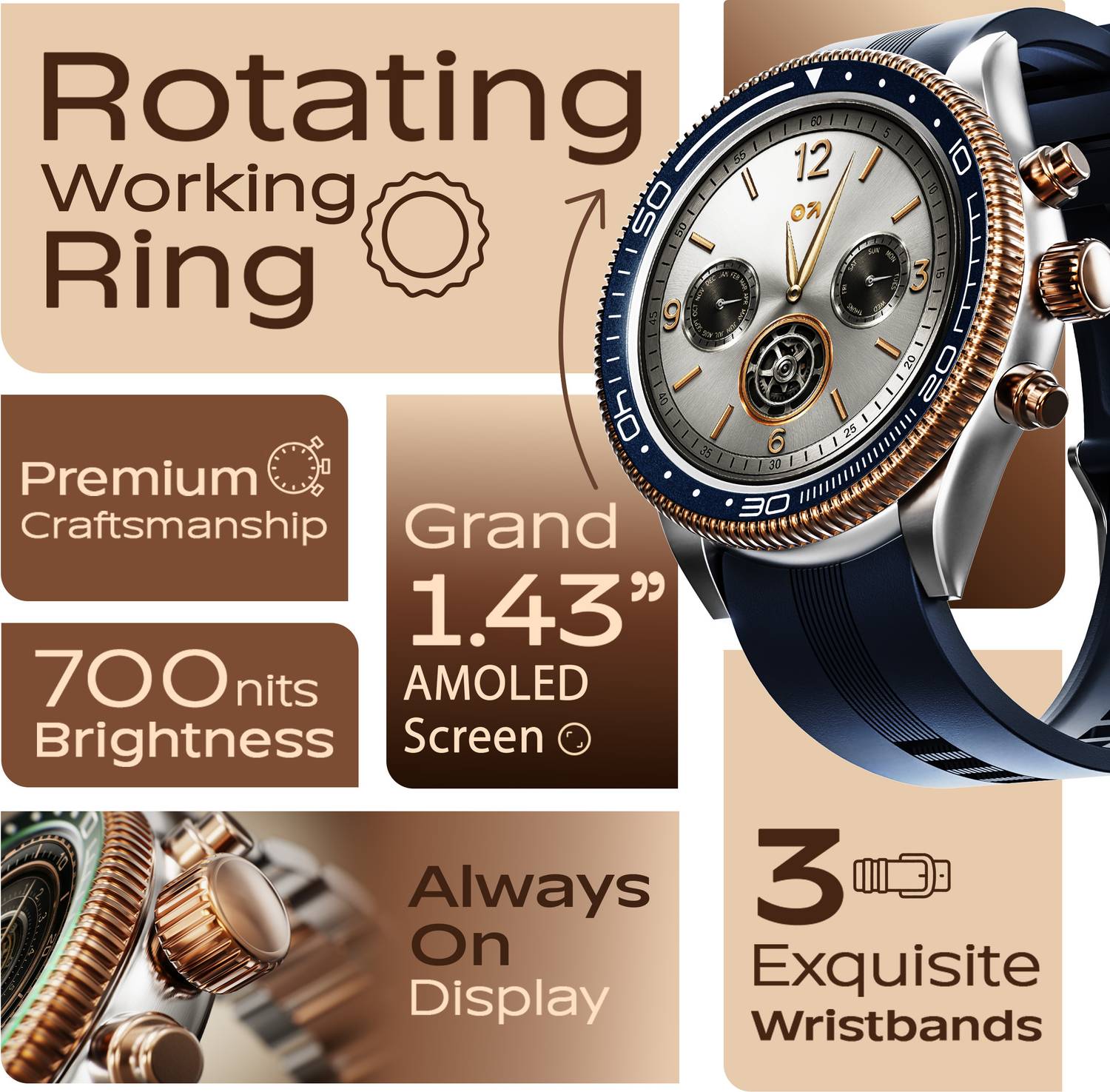 GOBOULT Saber 1.43" AMOLED Smartwatch - Image 2