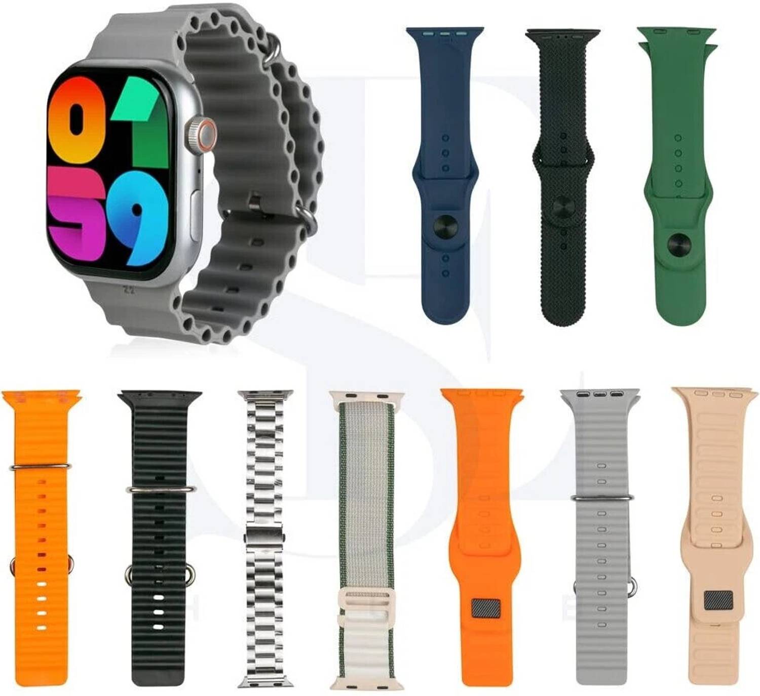 SEHUB s9 Smartwatch Combo with 10 Straps 49MM BT Calling, Fit