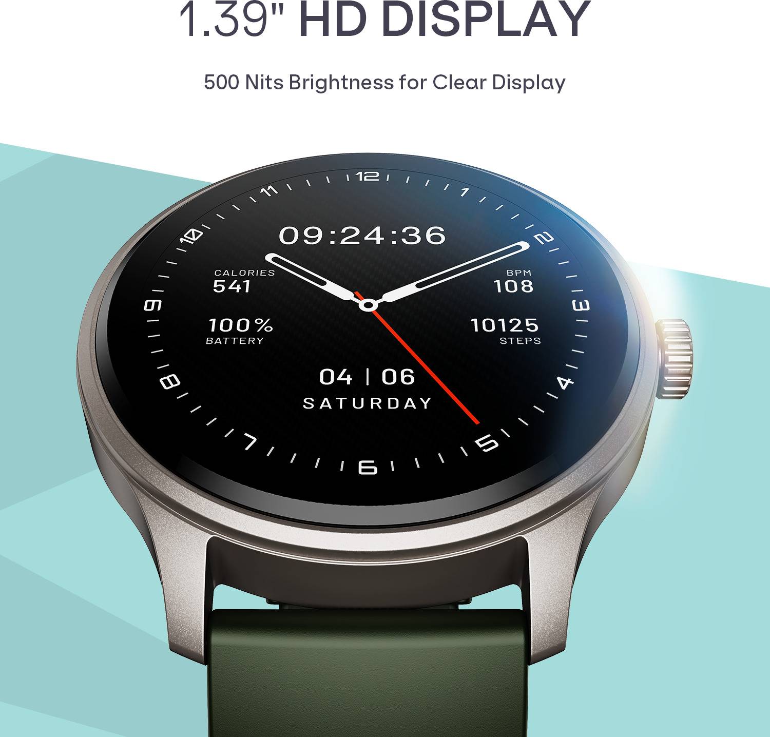 boAt Lunar Discovery Neo 1.39" HD Display, Metallic Finish, BT Calling, Smart Watch Smartwatch - Image 2