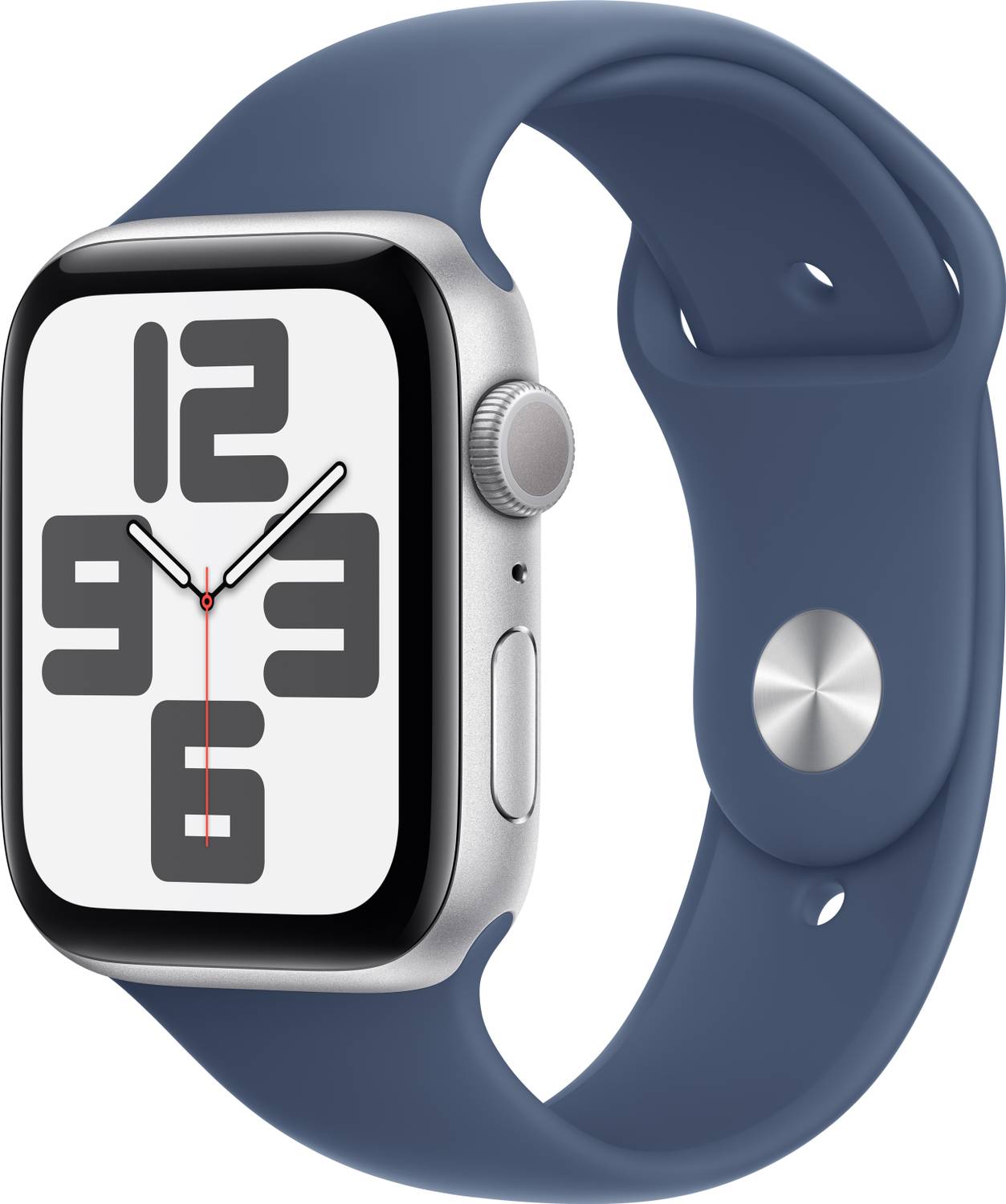 Apple Watch SE 2 GPS 44mm (2nd Gen) Silver Aluminium with Denim S