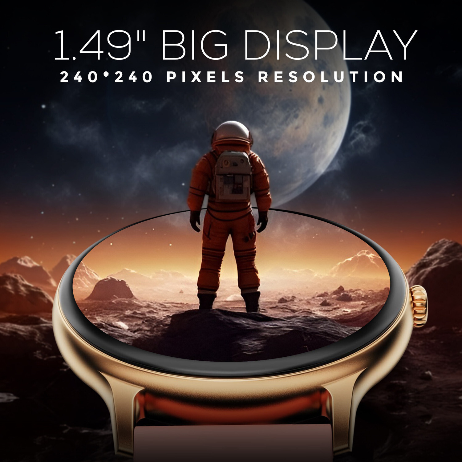 Image of Melbon Active 2 Pro Round Display Bluetooth Smart Watch with Fitness Tracker & Calling Smartwatch