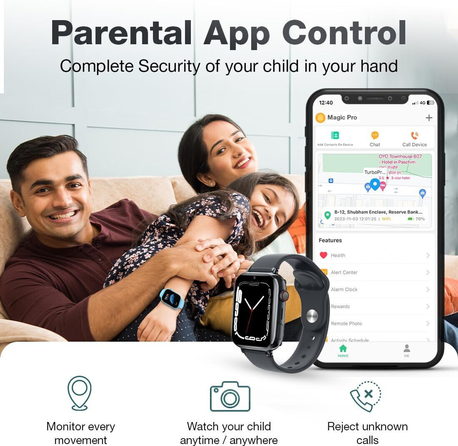Image of Sekyo Magic Pro Calling Smartwatch for Kids | GPS | 4G | Voice /Video Call | Pedometer Smartwatch