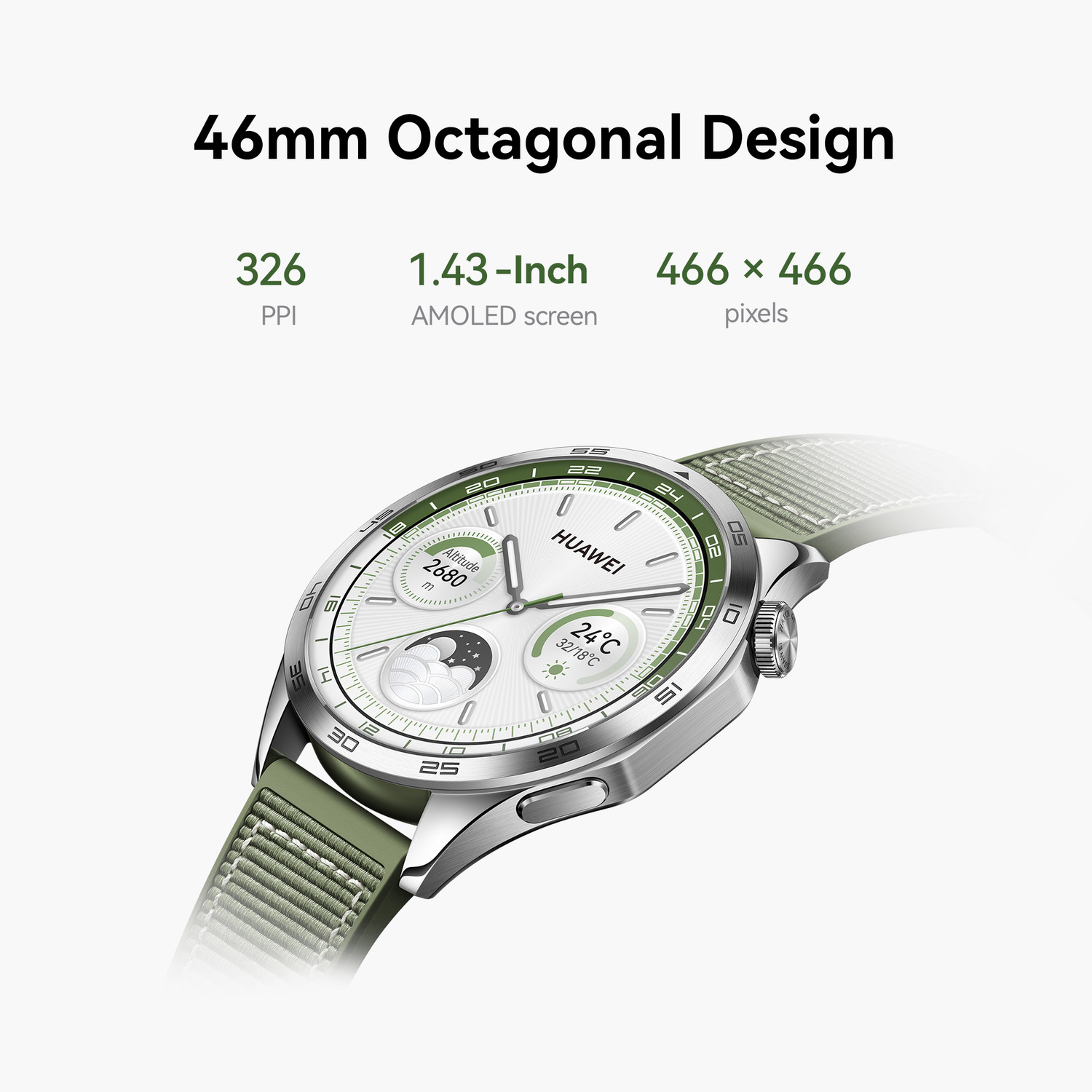 Image of Huawei Watch GT4 46mm 14 Days Battery Life, TruSeen Tech for 24 /7 Health Monitoring Smartwatch