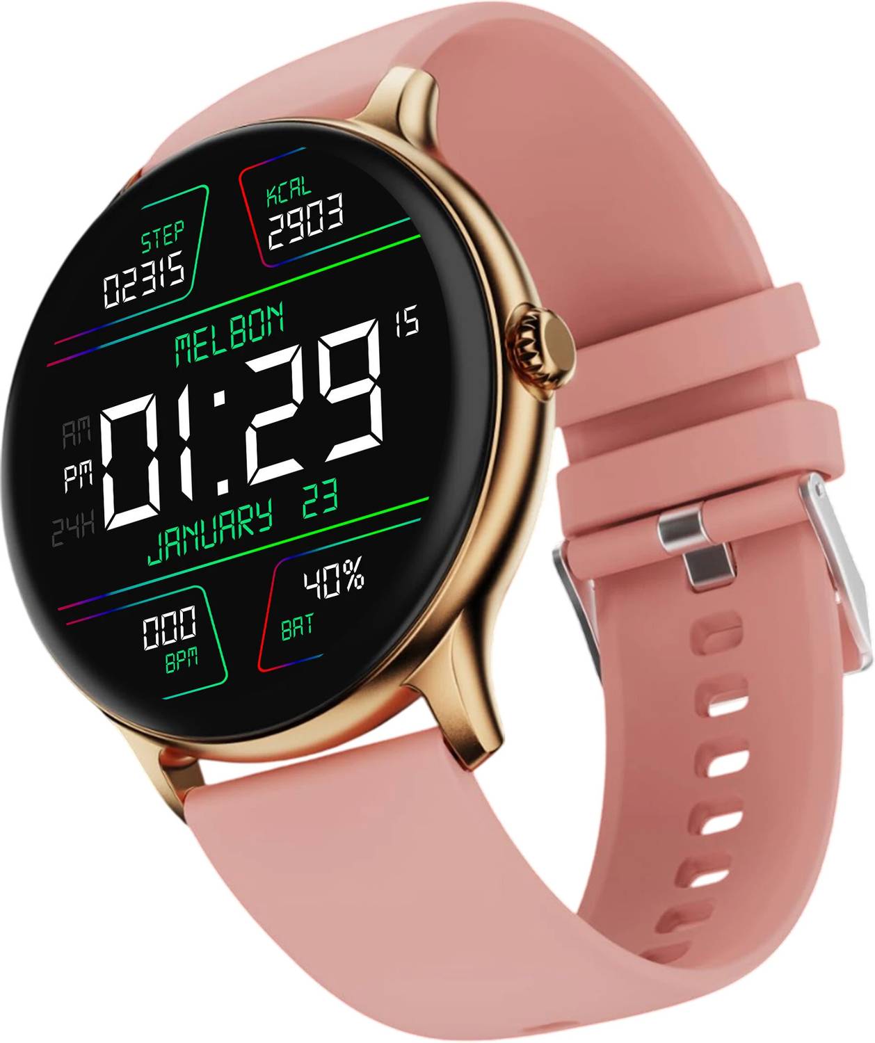 Melbon Active 2 Pro Round Display Bluetooth Smart Watch with Fitn