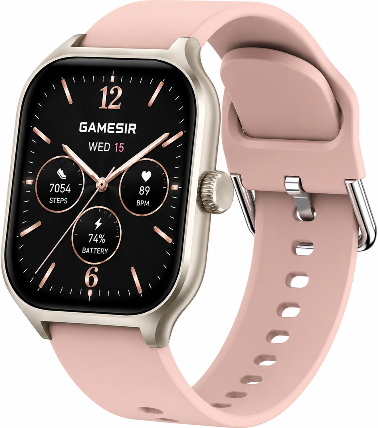 Image of GameSir H9 Pink-A1 Full Screen Touch Watch Specially Made for Girl & Women Smartwatch