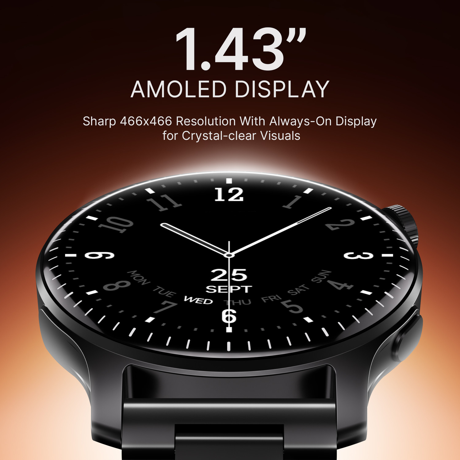 Image of boAt Ultima Prime w / 1.43 inchAMOLED Display, AOD, Personalized Nudges, Functional Crown Smartwatch