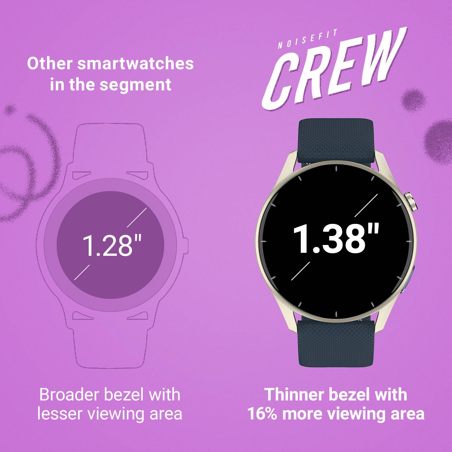 Noise Crew 1.38 Smartwatch with Bluetooth Calling - Image 3