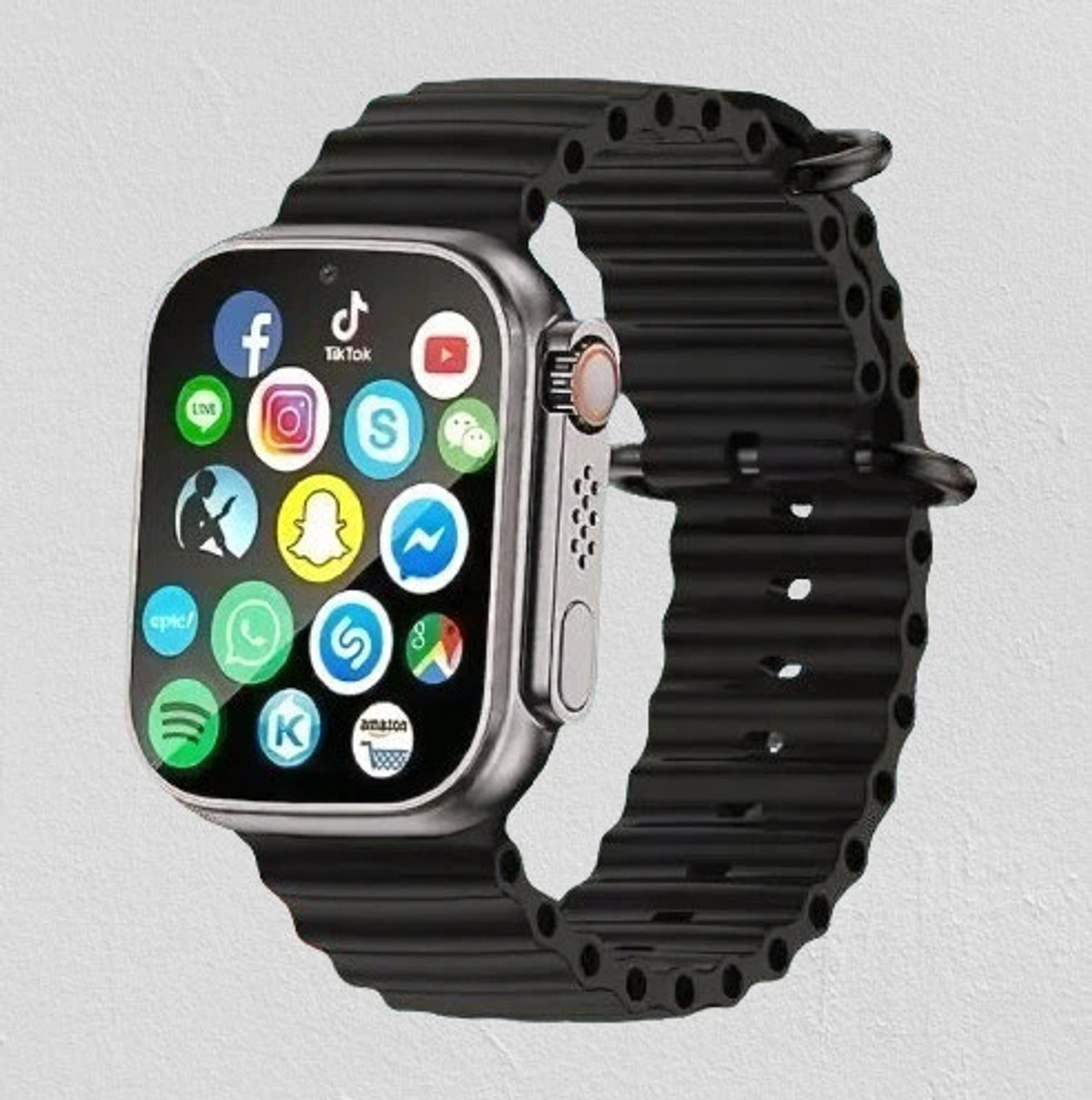 Image of NETZI T800 BLACK ULTRA SMART WATCH B9333 Smartwatch (Black Strap, Free Size)