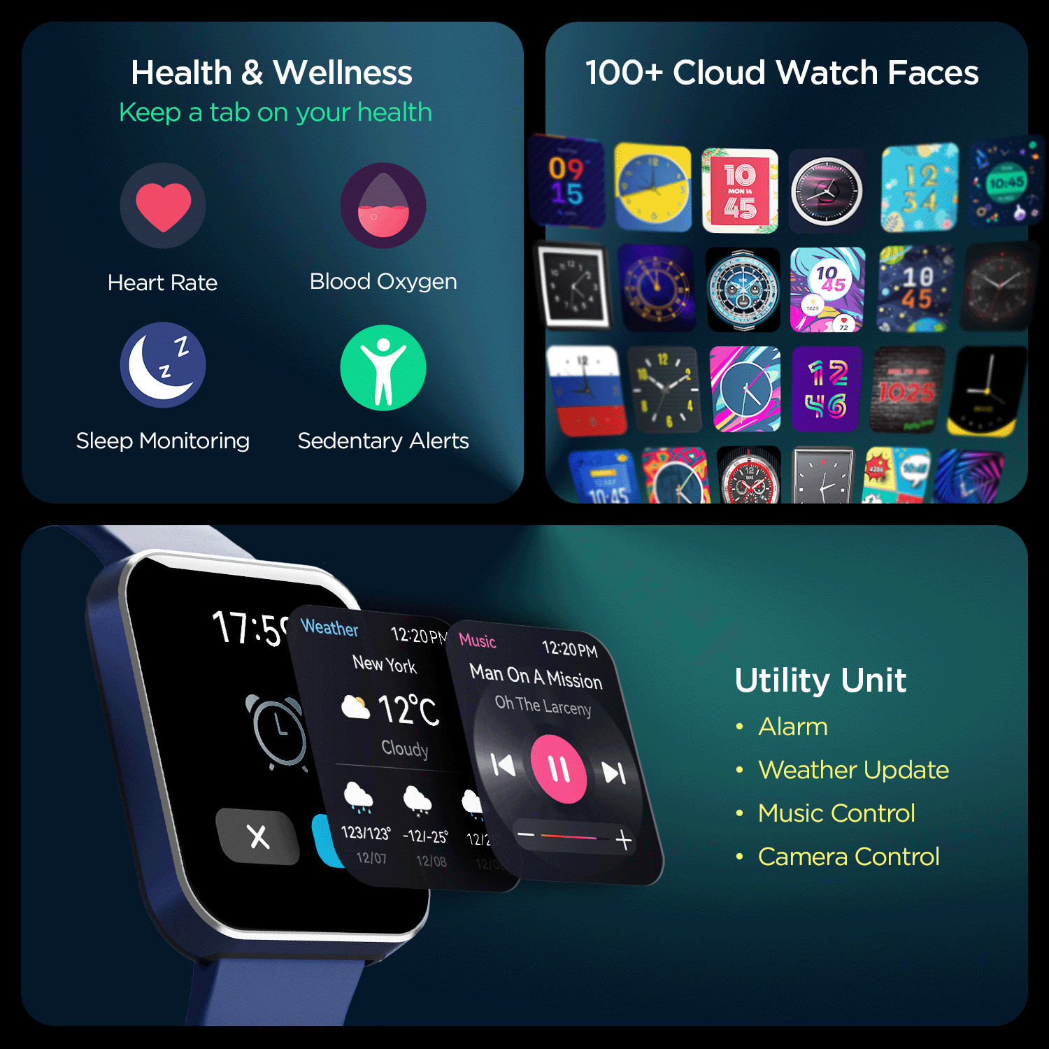 Image of boAt Wave Flex Connect w / 4.64 CM(1.83 inch) HD Display,BT Calling & Premium Metal Design Smartwatch