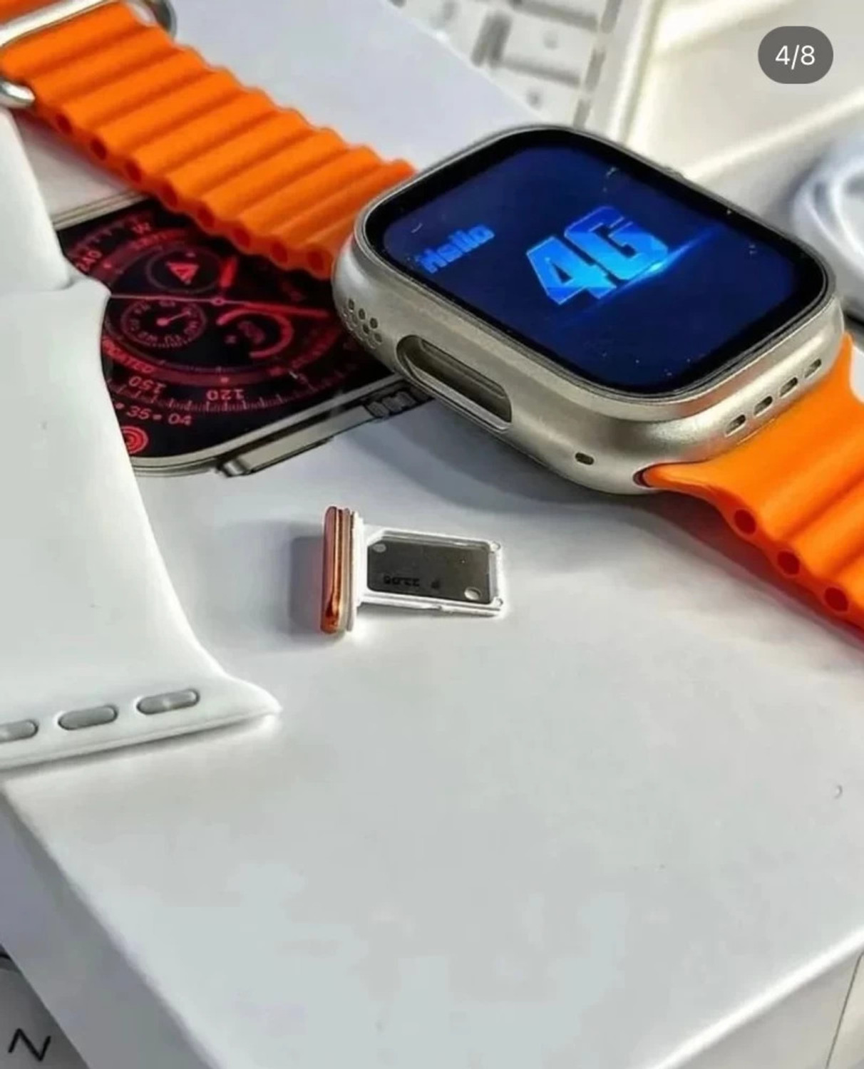 Image of Cubonic S8 Ultra Smart Watch with 4G SIM Card App Store Working Smartwatch