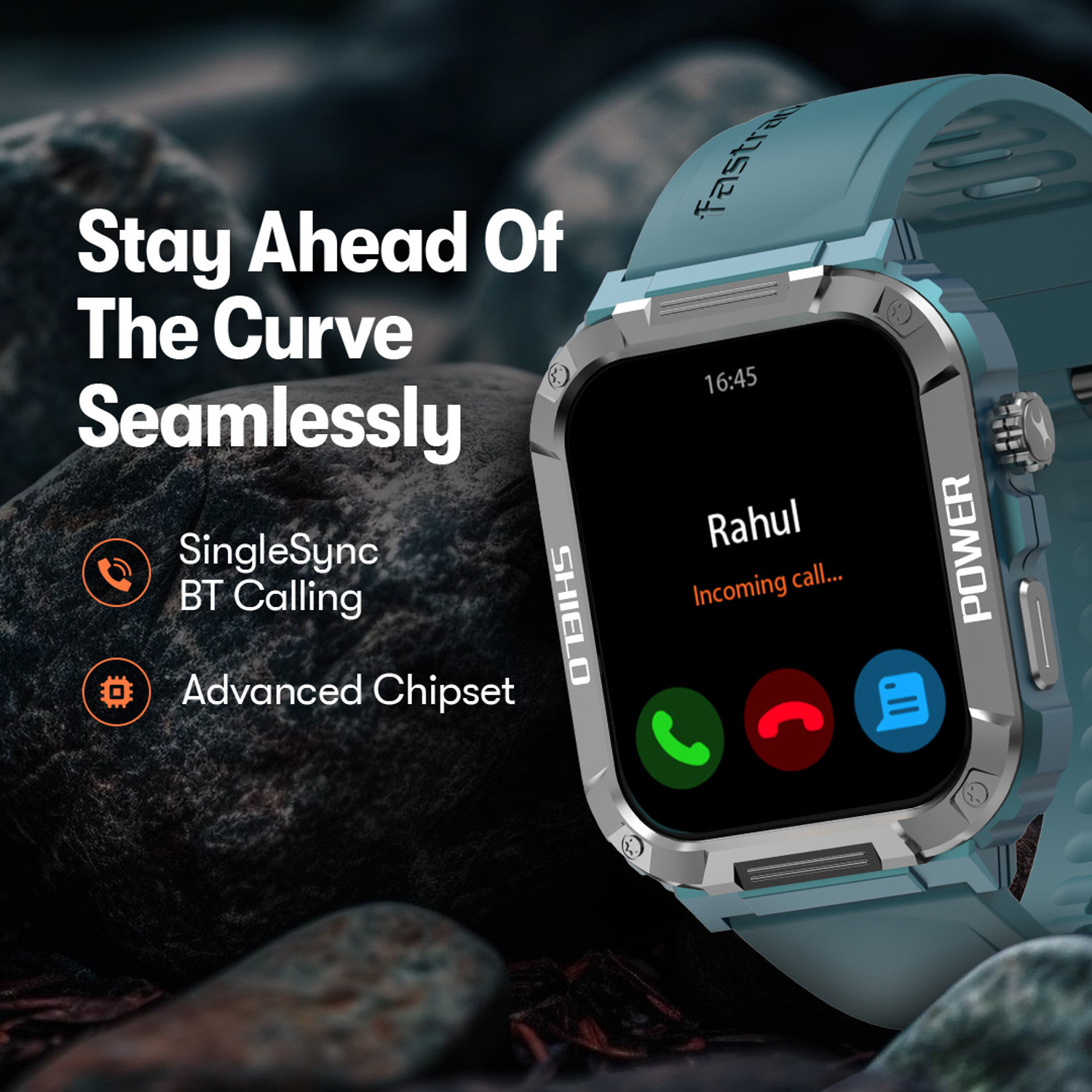 Image of Fastrack Vigor 1.91 Super HD Display|700 Nits|Functional Crown|BT Calling|Rugged Smartwatch