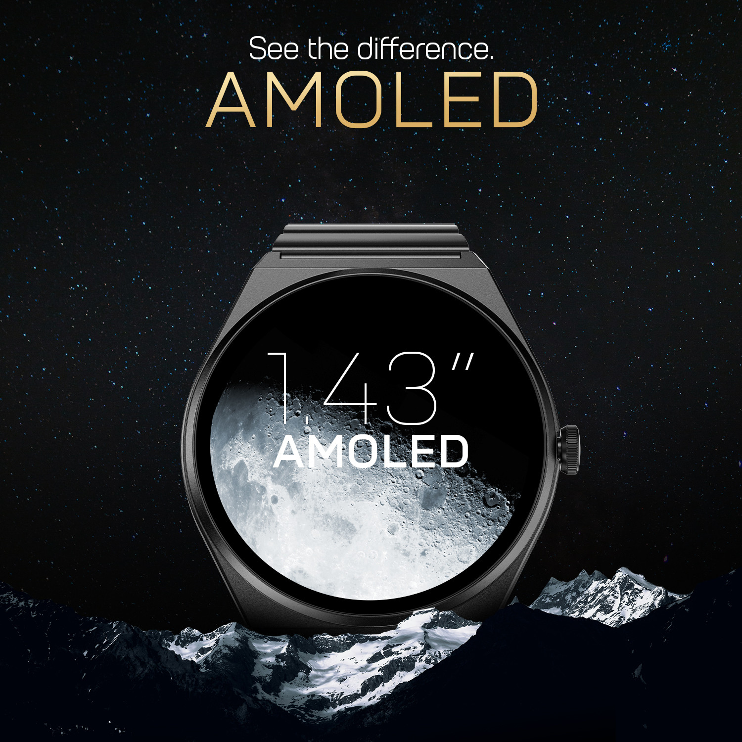 Image of Fire-Boltt Legacy Nova 1.43 inch Ultra Slim AMOLED Wireless Charging Rotating Crown BT Call Smartwatch