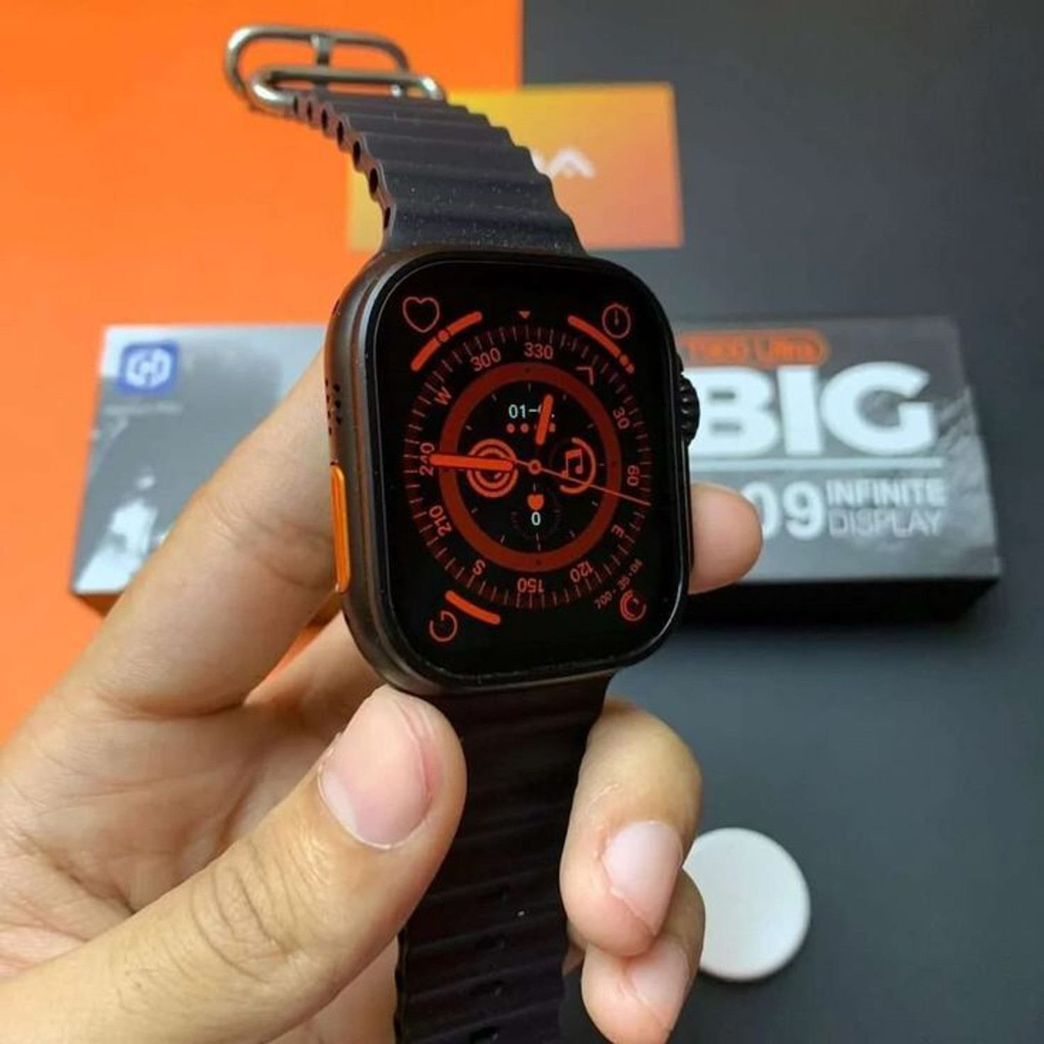 Image of Onikuma T800 BT watch 2in Big Screen Sunlight Proof Display Music Play Insta WA Notifier Smartwatch