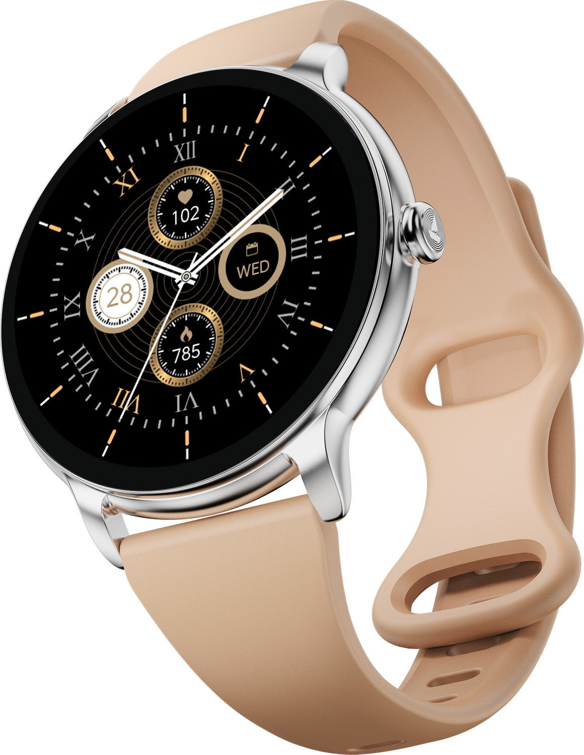 Image of boAt Chrome Iris Ultra-Sleek Metal Body,1.32 AMOLED,1000 Nits,Female Cycle Tracking Smartwatch