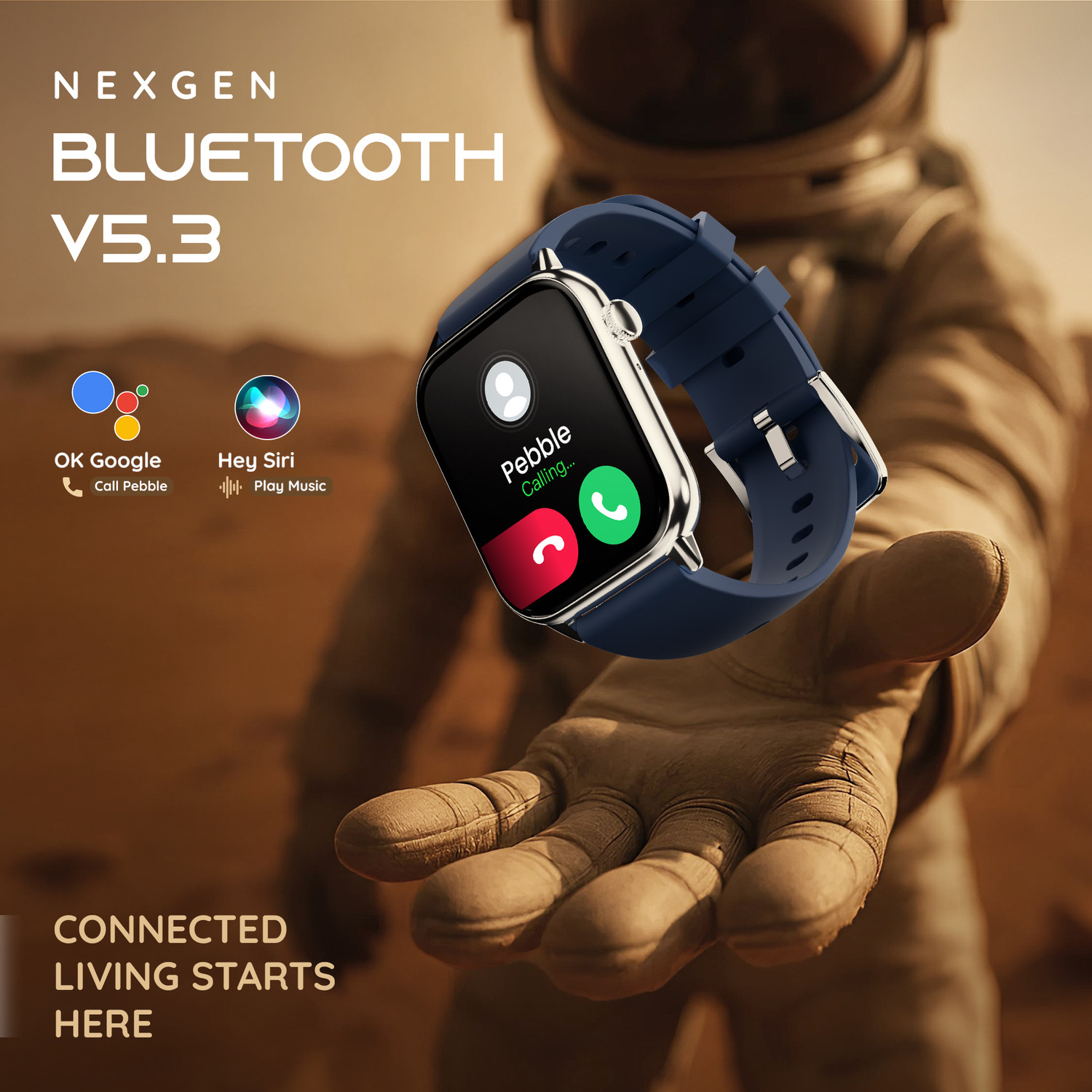 Image of Pebble Cosmos Ultra 2.0, 1.91'' 600 Nits Bezel-Less Infinite Display, Ultra-Thin Dial Smartwatch