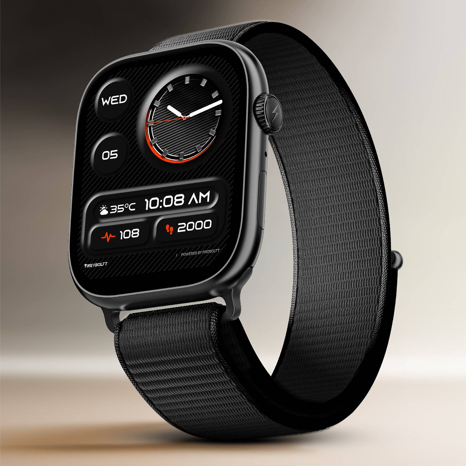 Fire-Boltt Rise X 2.01 HD Display, Wireless Charging, Rotating Cr