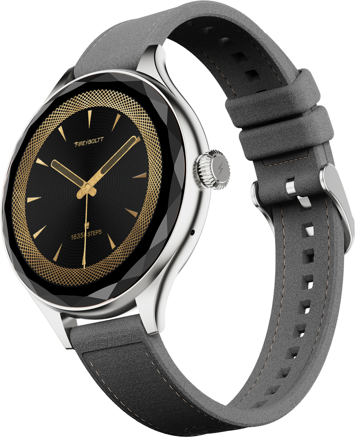 Image of Fire-Boltt Hurricane Aura 1.26HD Display Diamond Cut Rotating Crown Wireless Charging Women Smartwatch