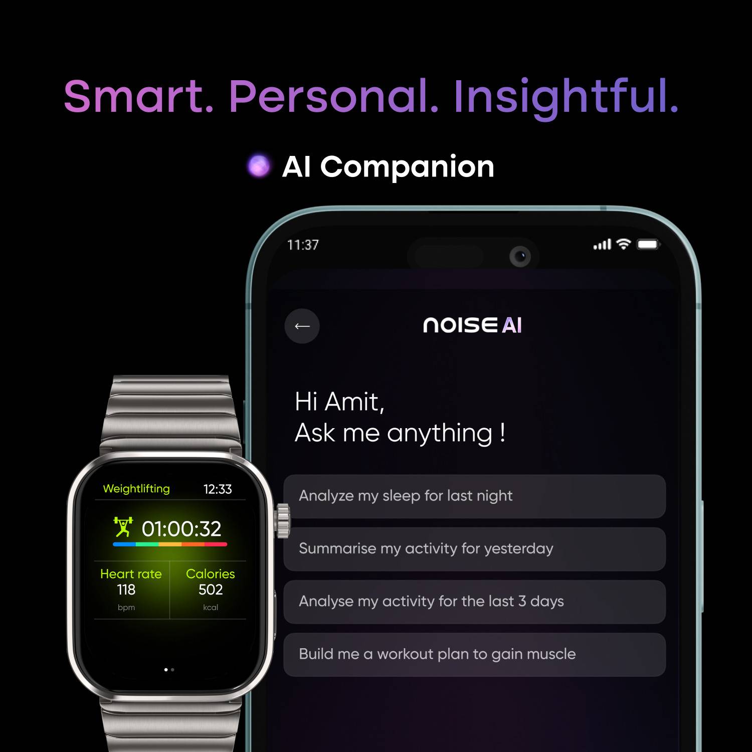 Noise Pro 6 Max 1.96'' Amoled Display Smartwatch - Image 3