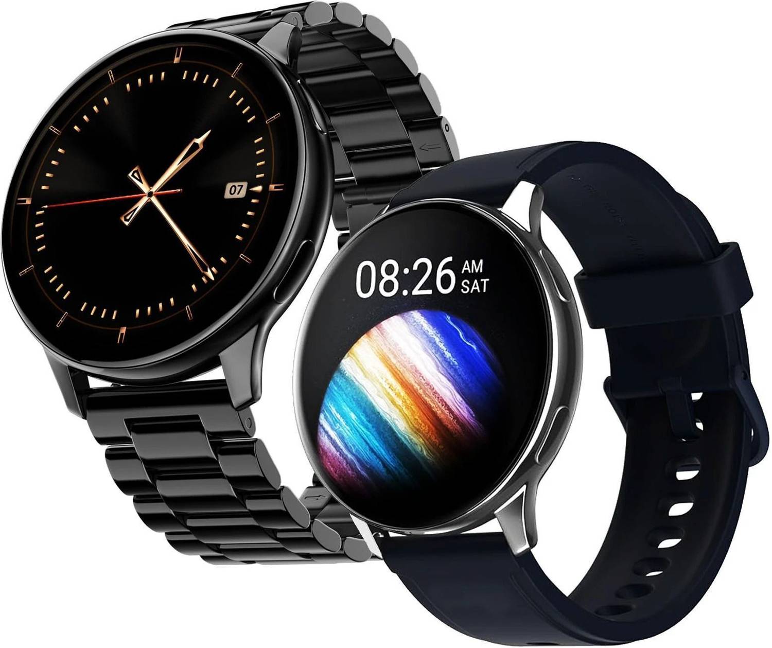 WauroNix Smartwatch with 1.69'' HD Display Smartwatch (BLACK Stra