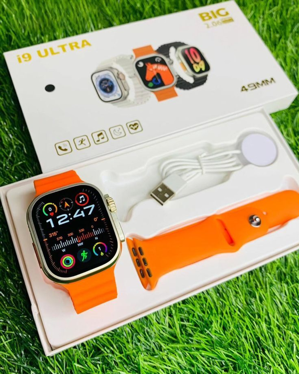 Image of Onikuma T800 BT watch 2in Big Screen Sunlight Proof Display Music Play Insta WA Notifier Smartwatch