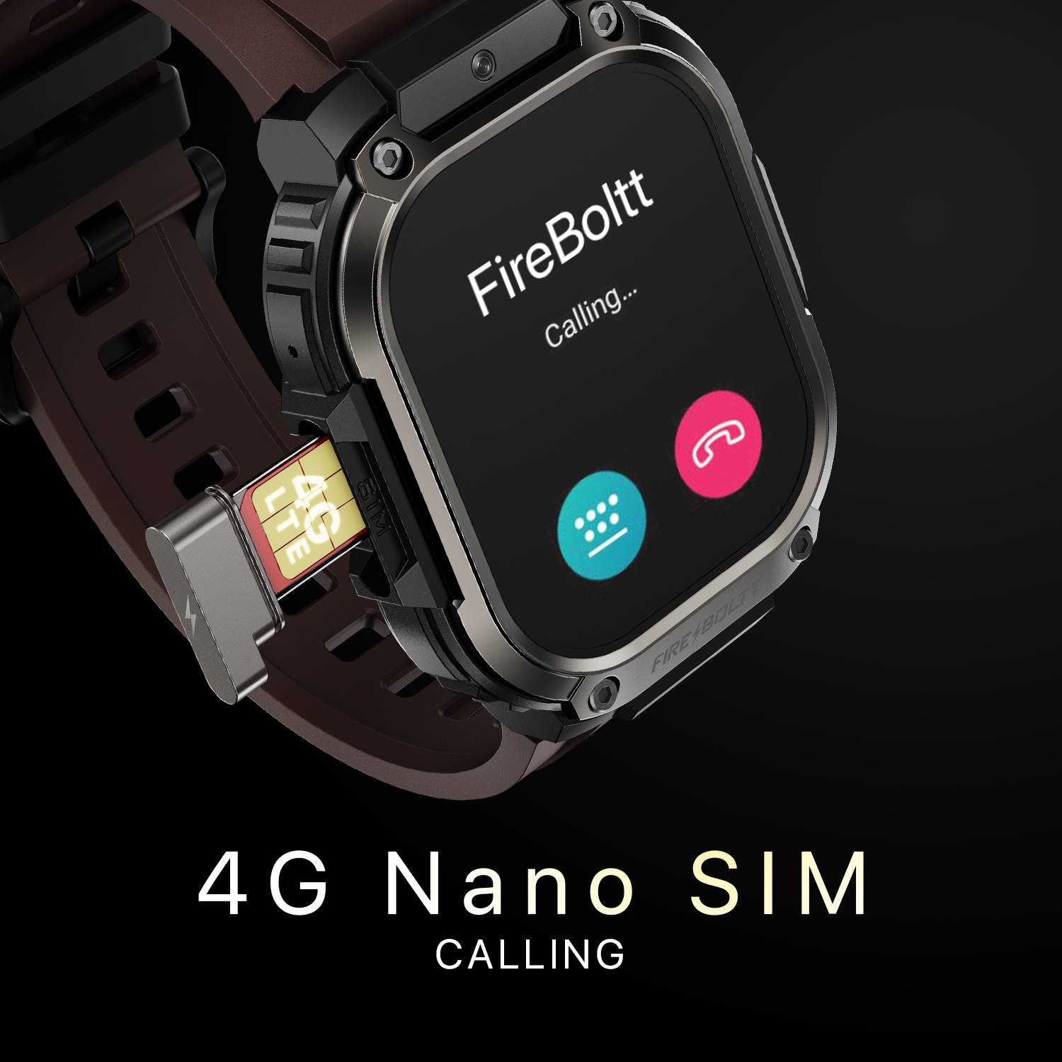 Fire-Boltt Clickk 54.1mm AMOLED Smartwatch with Front Camera - Image 5