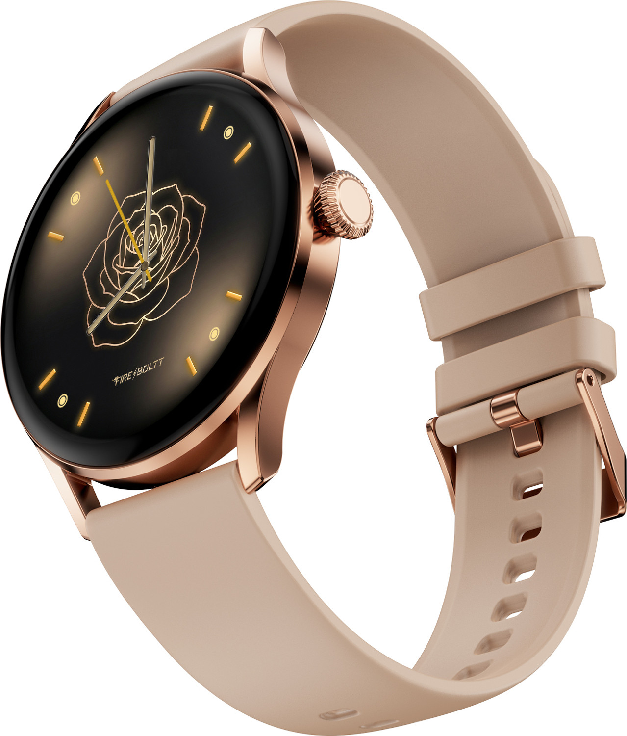 Image of Fire-Boltt Glitz 1.19 AMOLED Display, Rotating Crown, 1000 Nits, BT Call, Metal Body Women Smartwatch