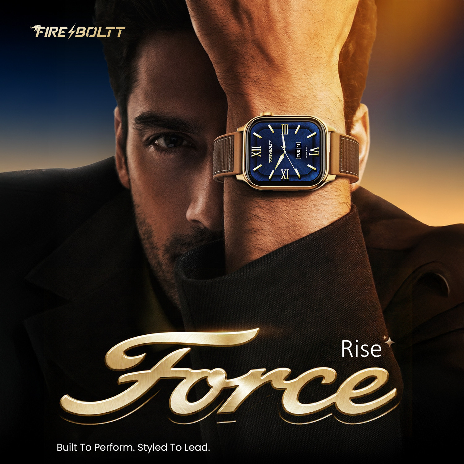 Image of Fire-Boltt Rise Force 1.85 BT Calling, Nylon Fluoroelastomer Hybrid Strap Rotating Crown Smartwatch