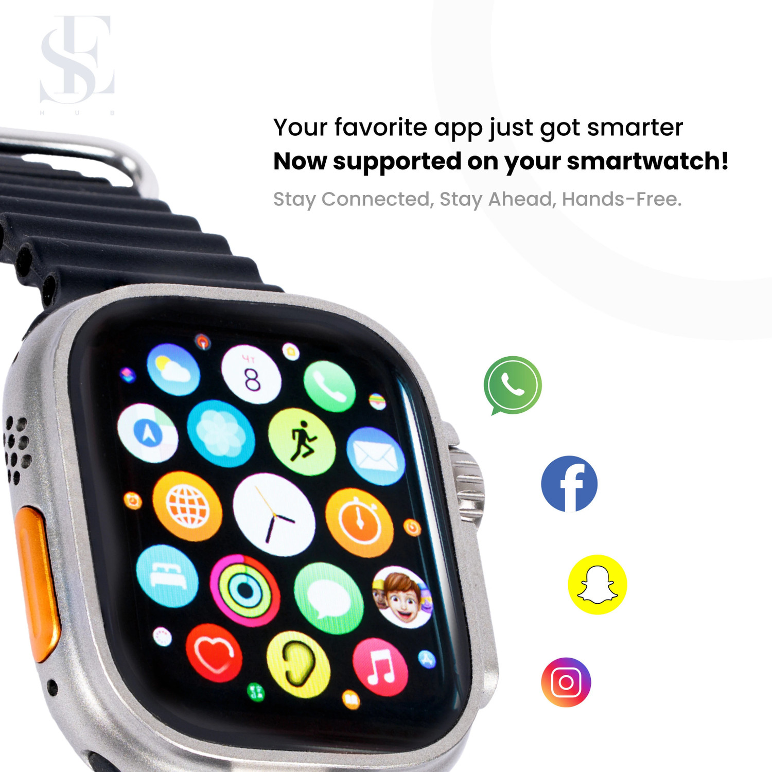 Image of SEHUB HW Ultra call 3 Call Smart Watch with SIM Card, HD Dual Camera,| With Calls Smartwatch