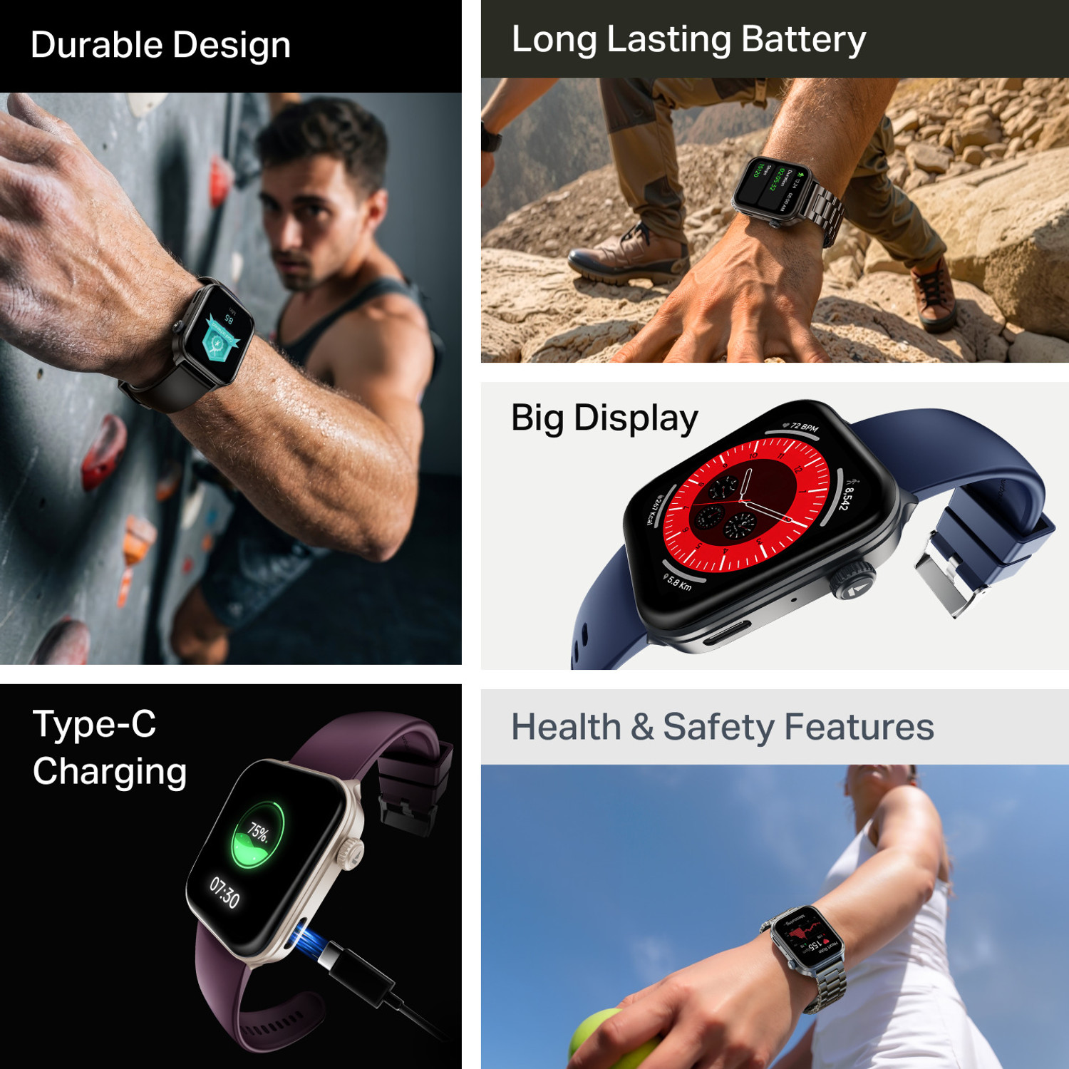 Image of boAt Storm Call 4 Smartwatch, Type-C Charge, HD Display,Functional Crown, BT Calling Smartwatch