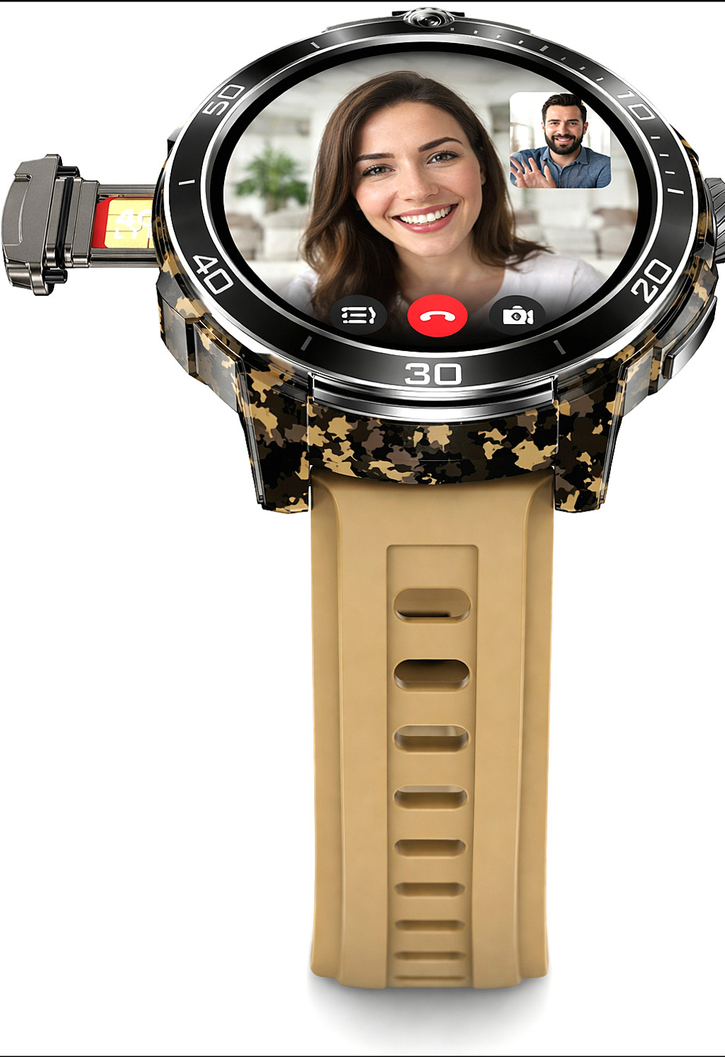 Image of Hayyo 5G SIM Smart Watch Dual SIM Support YouTube Voice Call HD Camera WiFi GPS Smartwatch