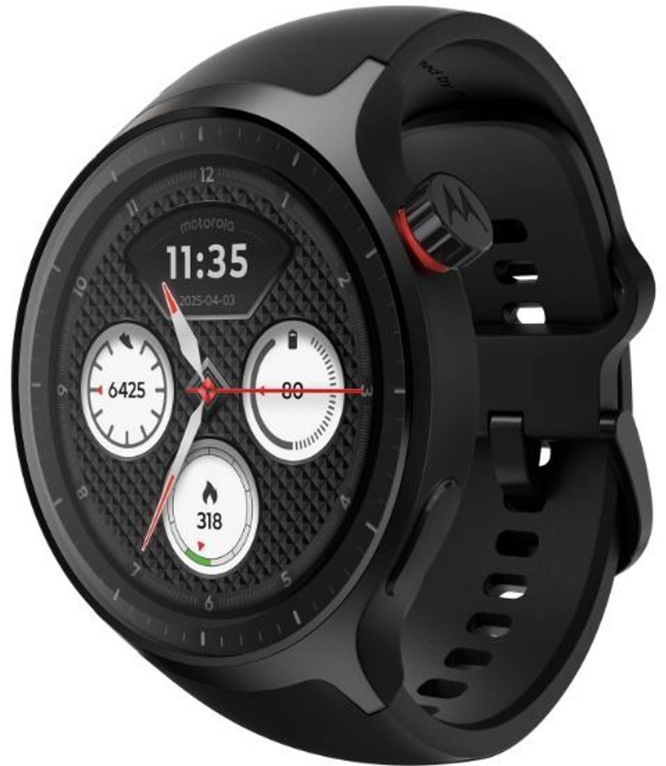 MOTOROLA Moto Watch 1.4" OLED, AOD, Dual band GPS, Powered by Pol