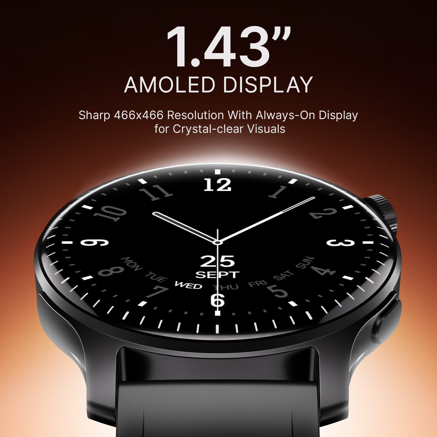 Image of boAt Ultima Prime w / 1.43 inchAMOLED Display, AOD, Personalized Nudges, Functional Crown Smartwatch