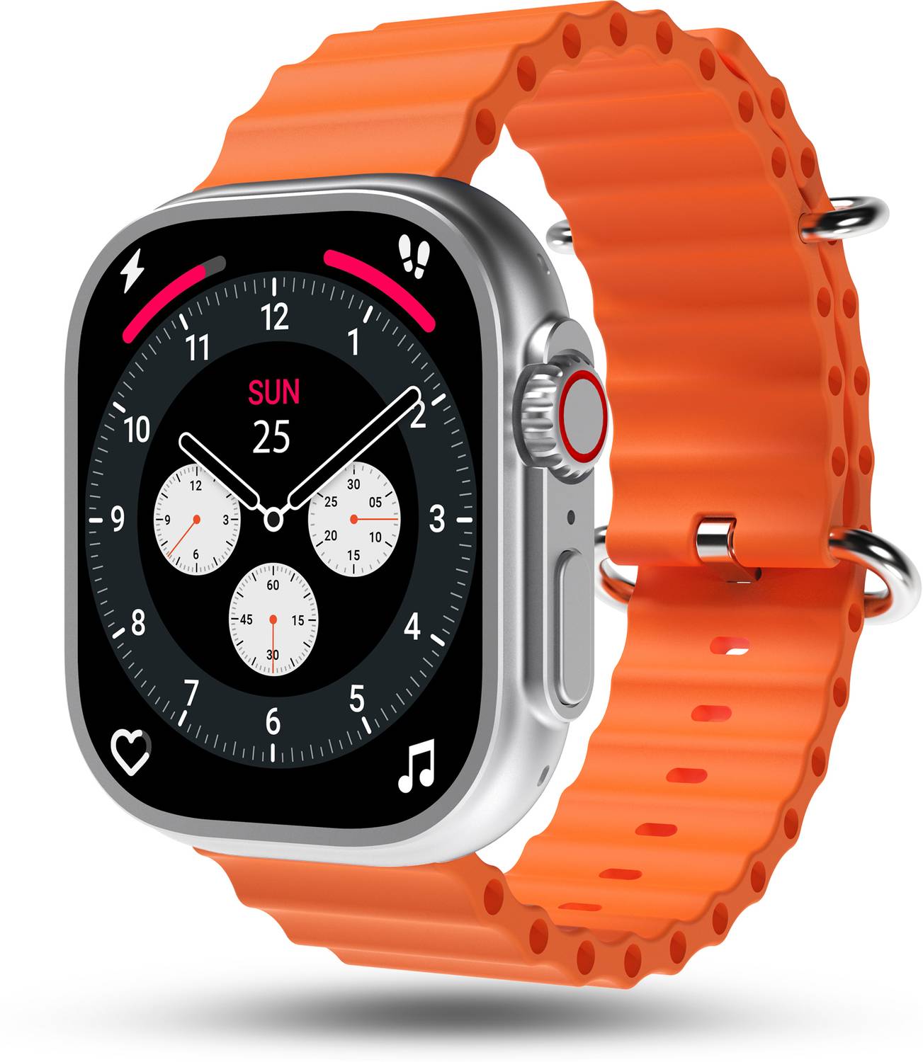 Pebble Crest 2.02"Infinite Display,Rugged Design,BT Calling,Rotat