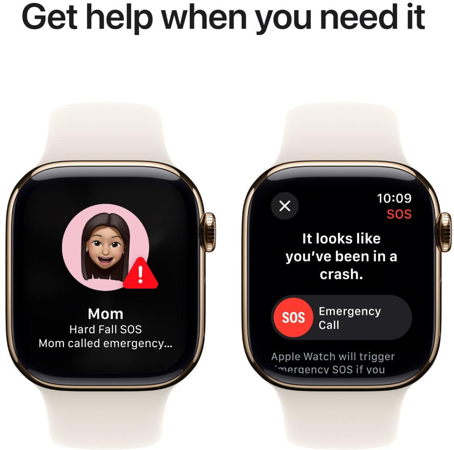 Image of Apple Watch Series 10 GPS + Cellular 42mm Gold Titanium with Starlight Sport Band
