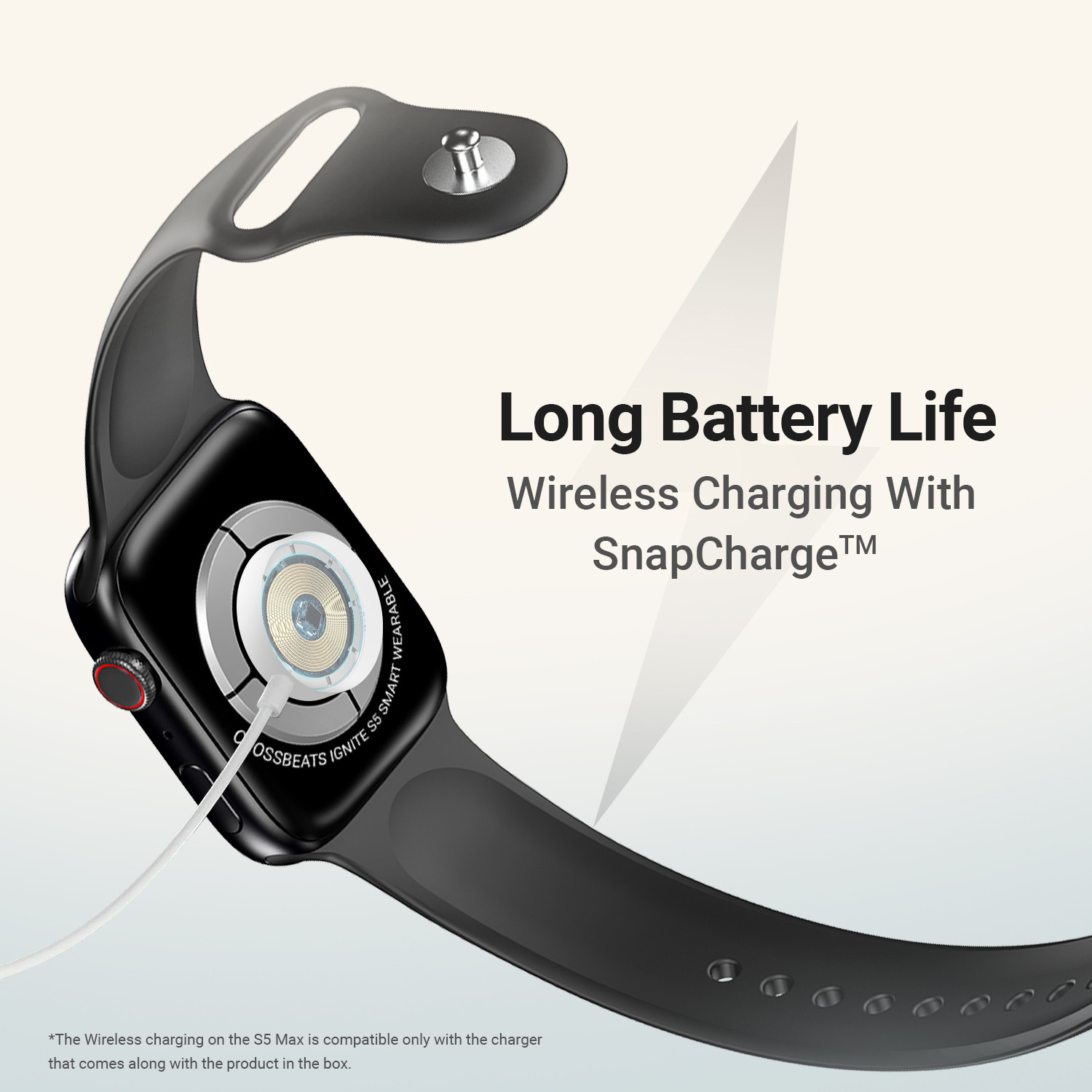 Image of CrossBeats Ignite S5 1.96 inch with 368*448 Pixels BT Calling 100+ Sports Mode 500+ Watch Faces Smartwatch
