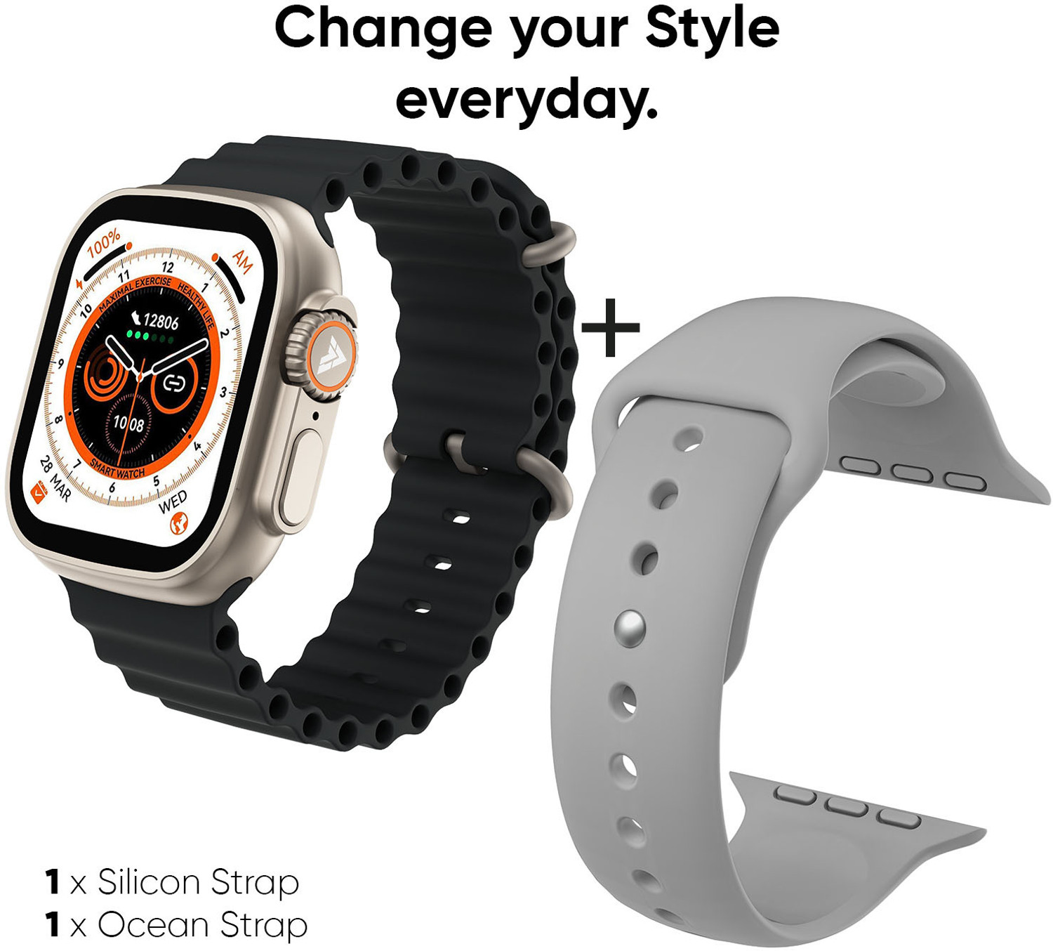 Image of Vaku Luxos XTOR Bluetooth Calling with 1.91 inch HD Display, Unlimited dial, SPo2, Heart Rate Smartwatch