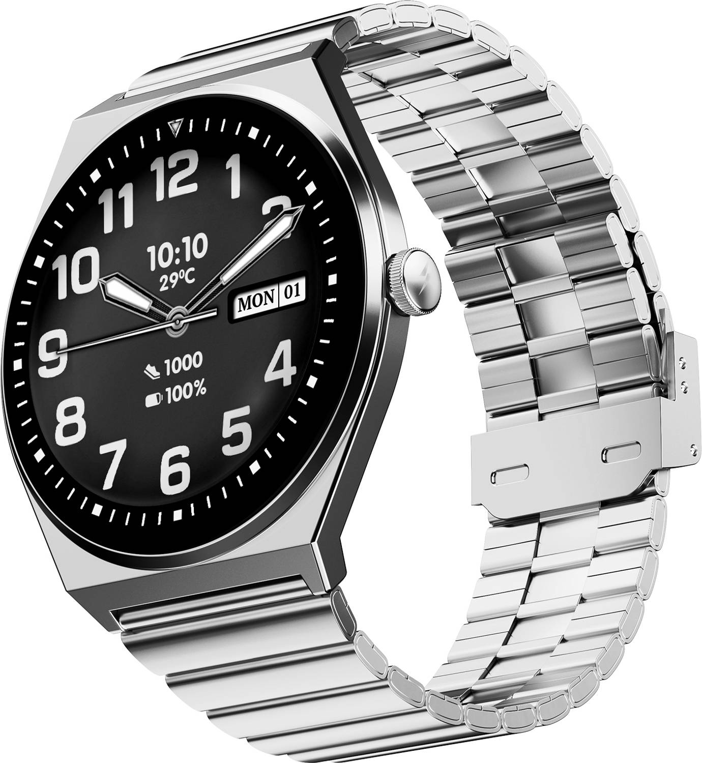 Fire-Boltt Legacy Nova 1.43 inch Ultra Slim AMOLED Wireless Charging Rotating Crown BT Call Smartwatch