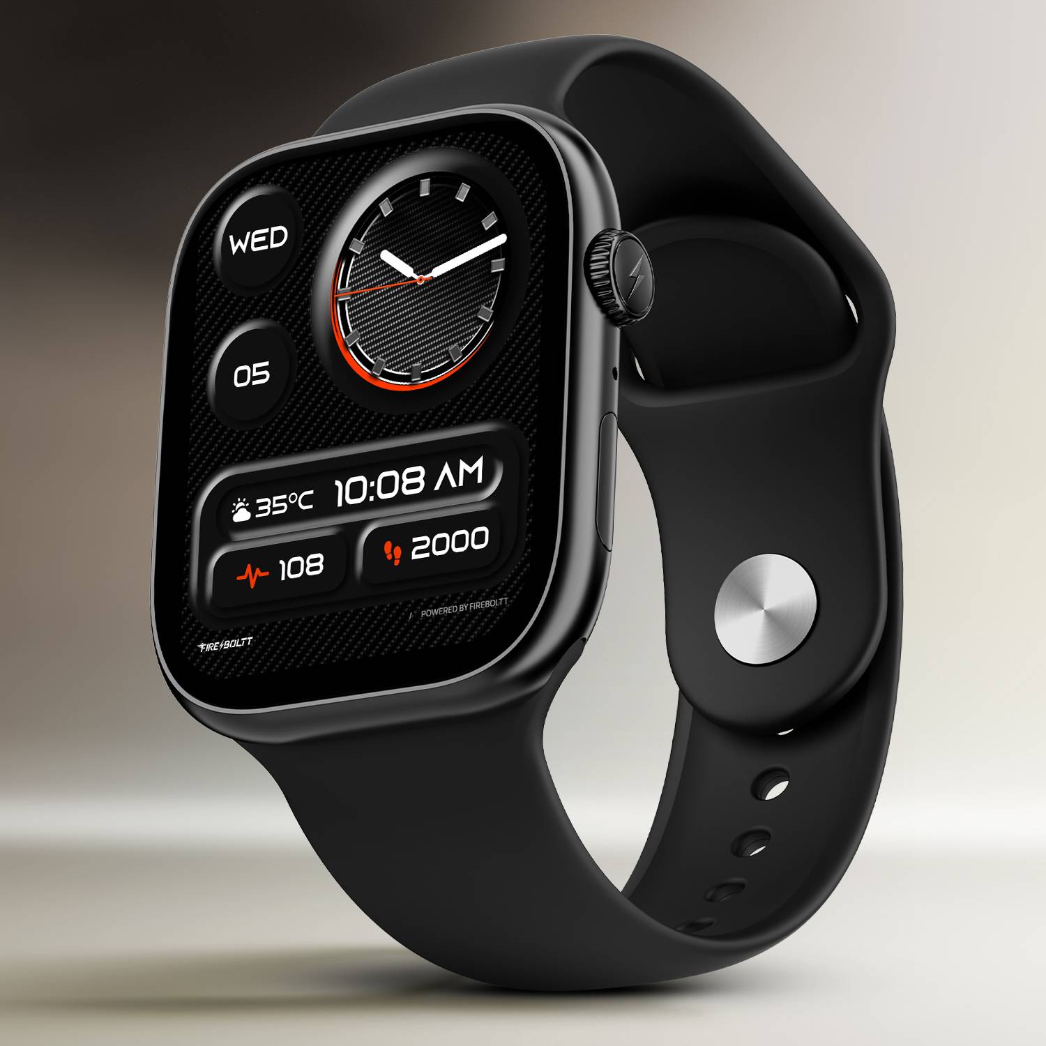 Fire-Boltt Rise X 2.01 HD Display, Wireless Charging, Rotating Cr