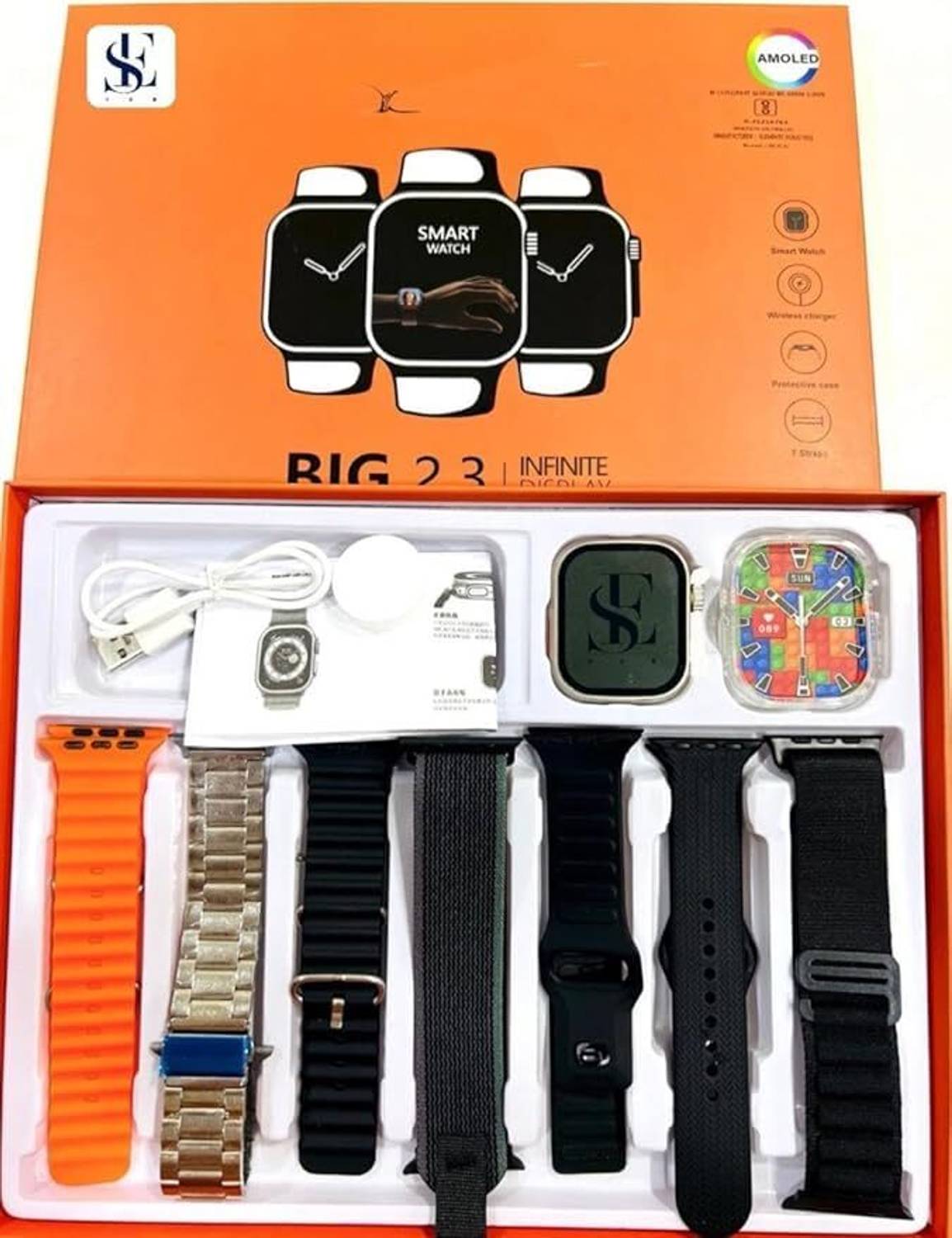 SEHUB Watch 8 Ultra 2 7 in 1-49 MM BT Calling Sports Mode Fitness