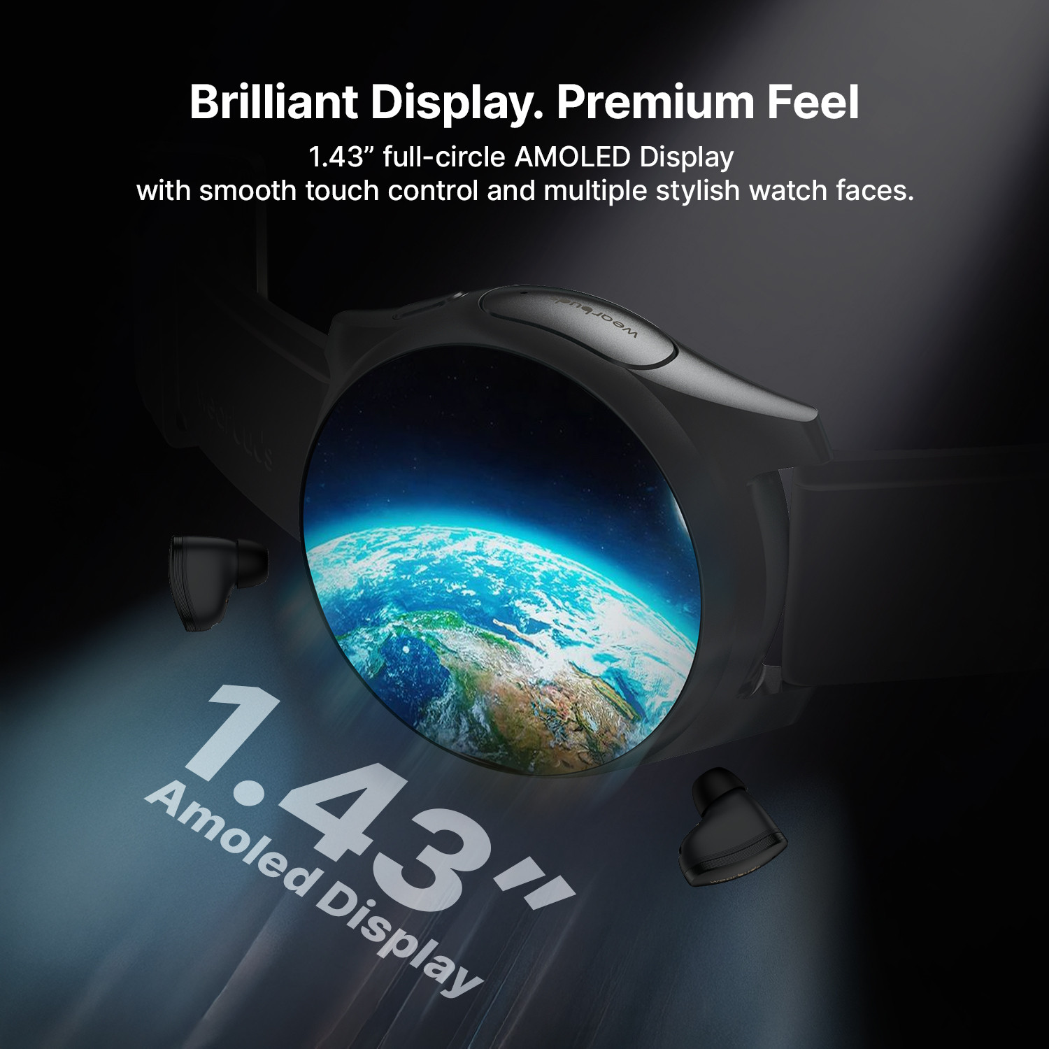 Image of Ai+ Wearbuds with Built-in TWS, ENC & Sports Modes, Health Suite Smartwatch