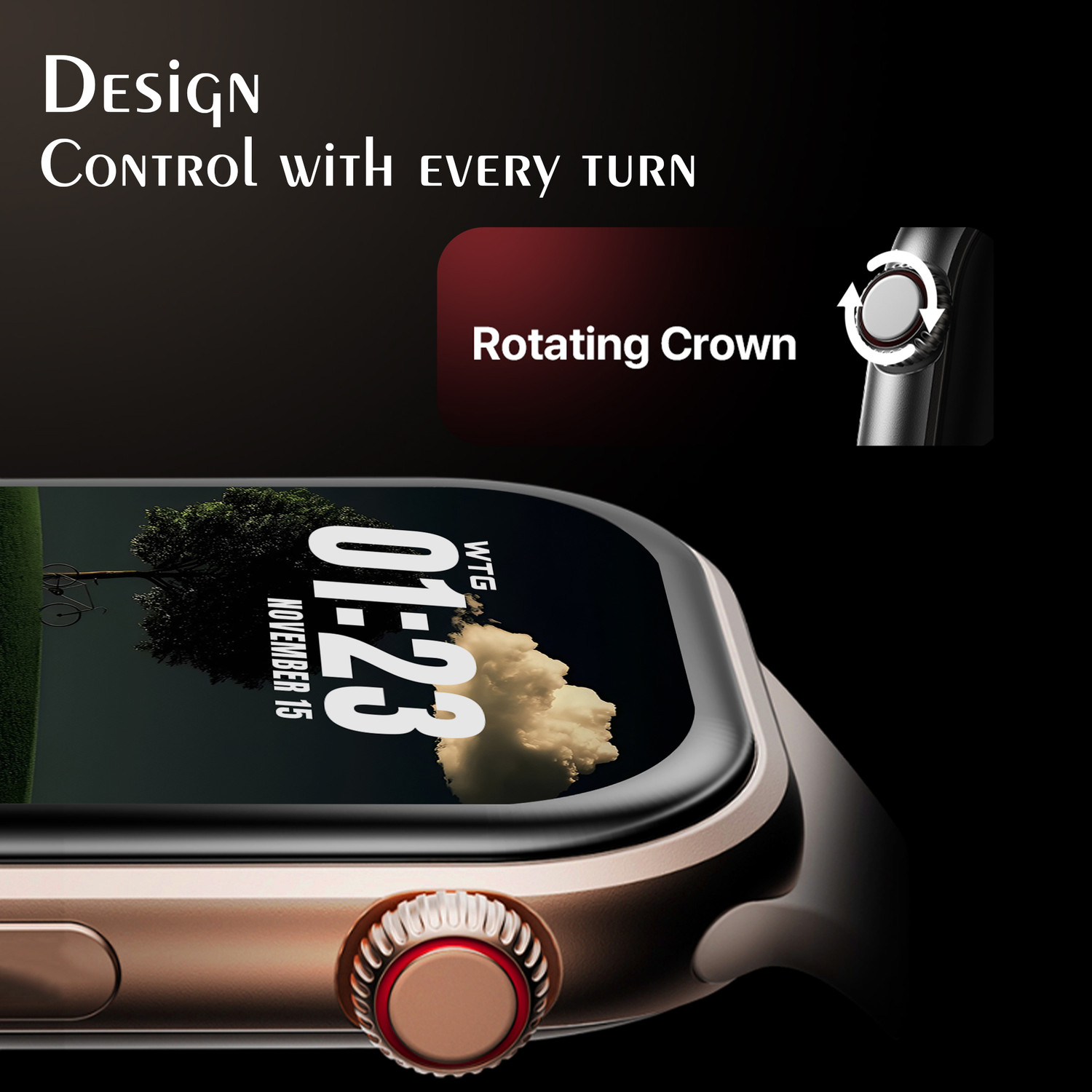 Image of WTG i8 Pink 1.54 inch HD Display Bluetooth Calling, Notifications, Music & Fitness Smartwatch