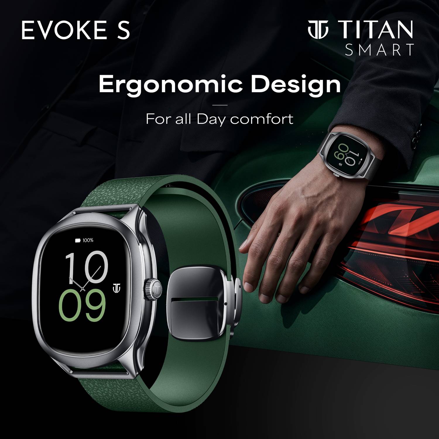 Titan Evoke S Premium Design | Amoled Display | AI Watch Faces | BT Calling Smartwatch - Image 2