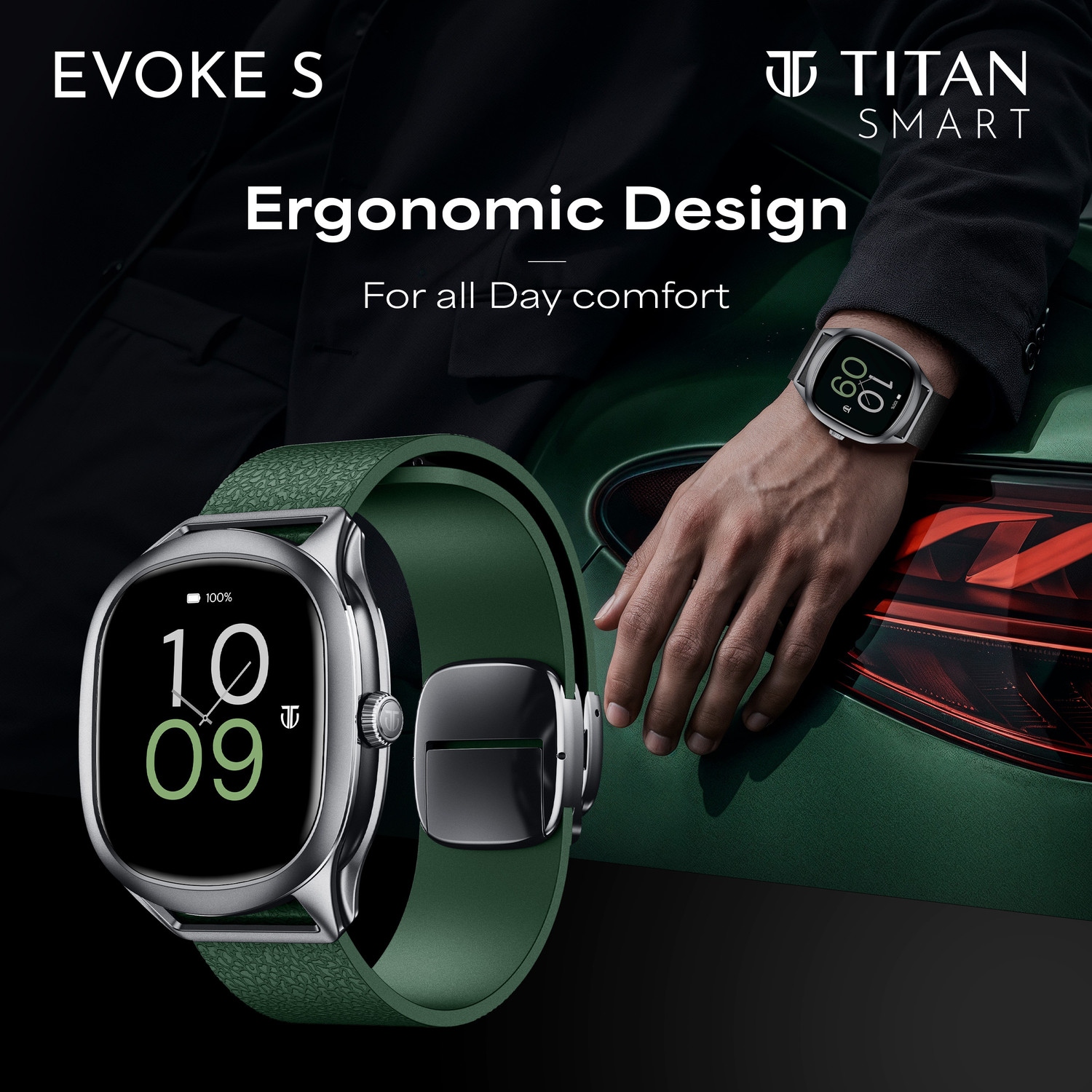 Image of Titan Evoke S Premium Design | Amoled Display | AI Watch Faces | BT Calling Smartwatch