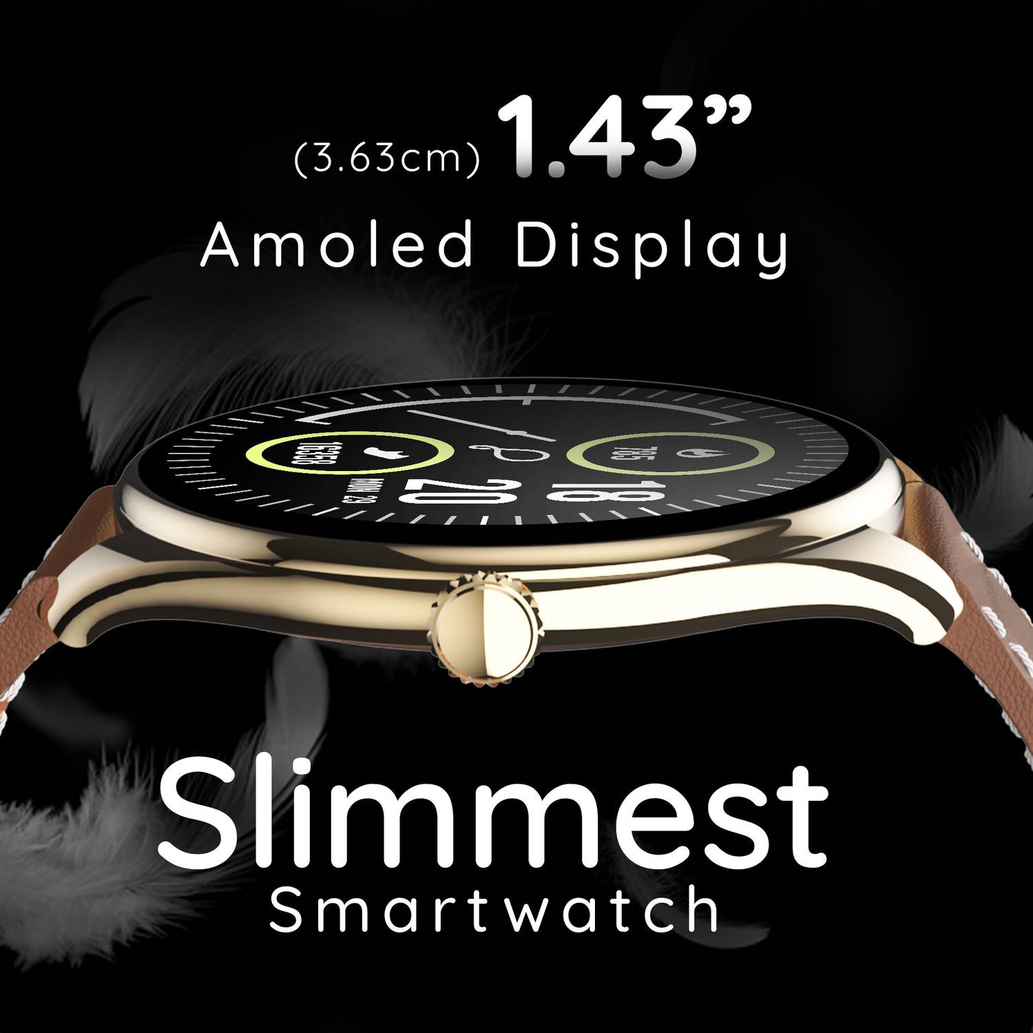 Pebble Royale Legend Slim 1.43'' AMOLED Display Smartwatch - Image 5